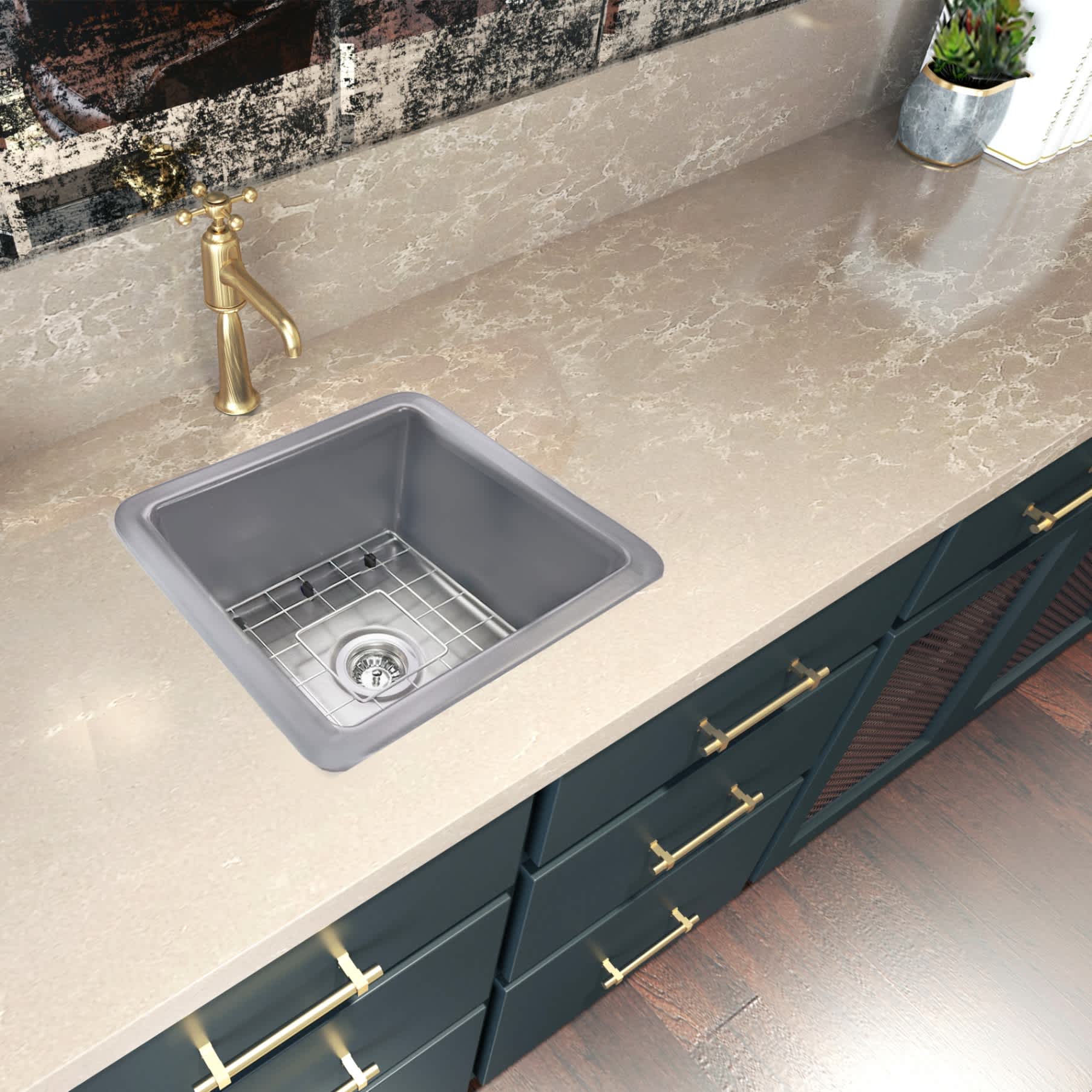 Nantucket WELLFLEET-1818GR Kitchen-Sinks - View #4