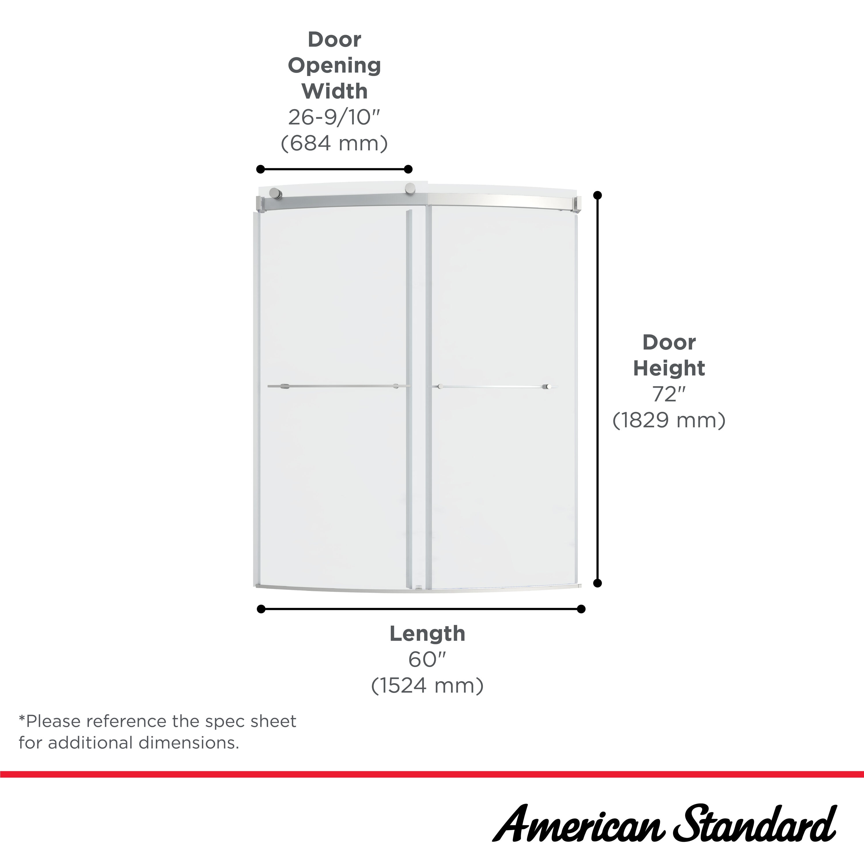 American Standard AM00838400.295 Shower-Doors - View #7