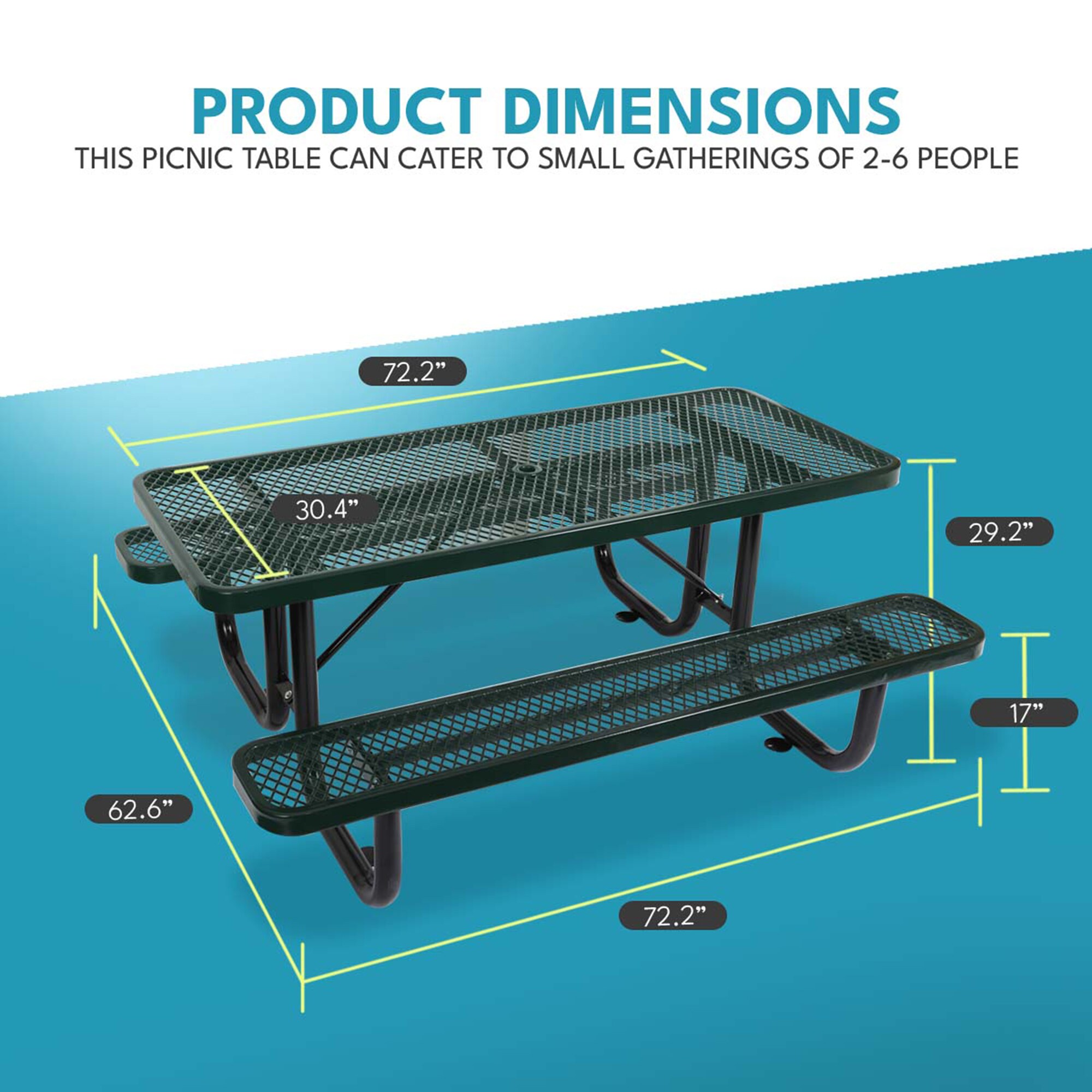 SINOFURN SYA010497GY Picnic-Tables - View #3