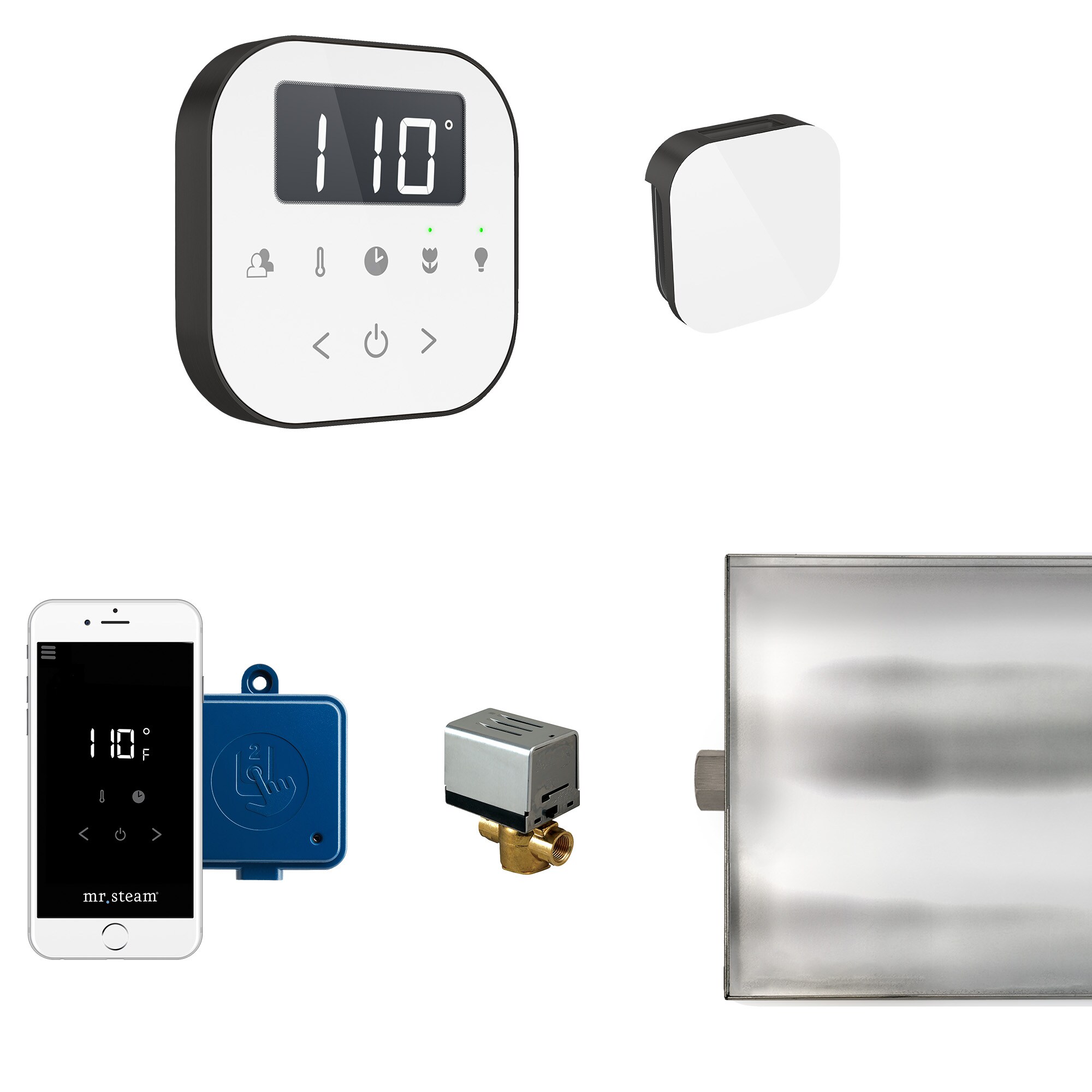 Mr. Steam ABUTLER1W-MB 120-Watt White Matte Black Steam generator control kit