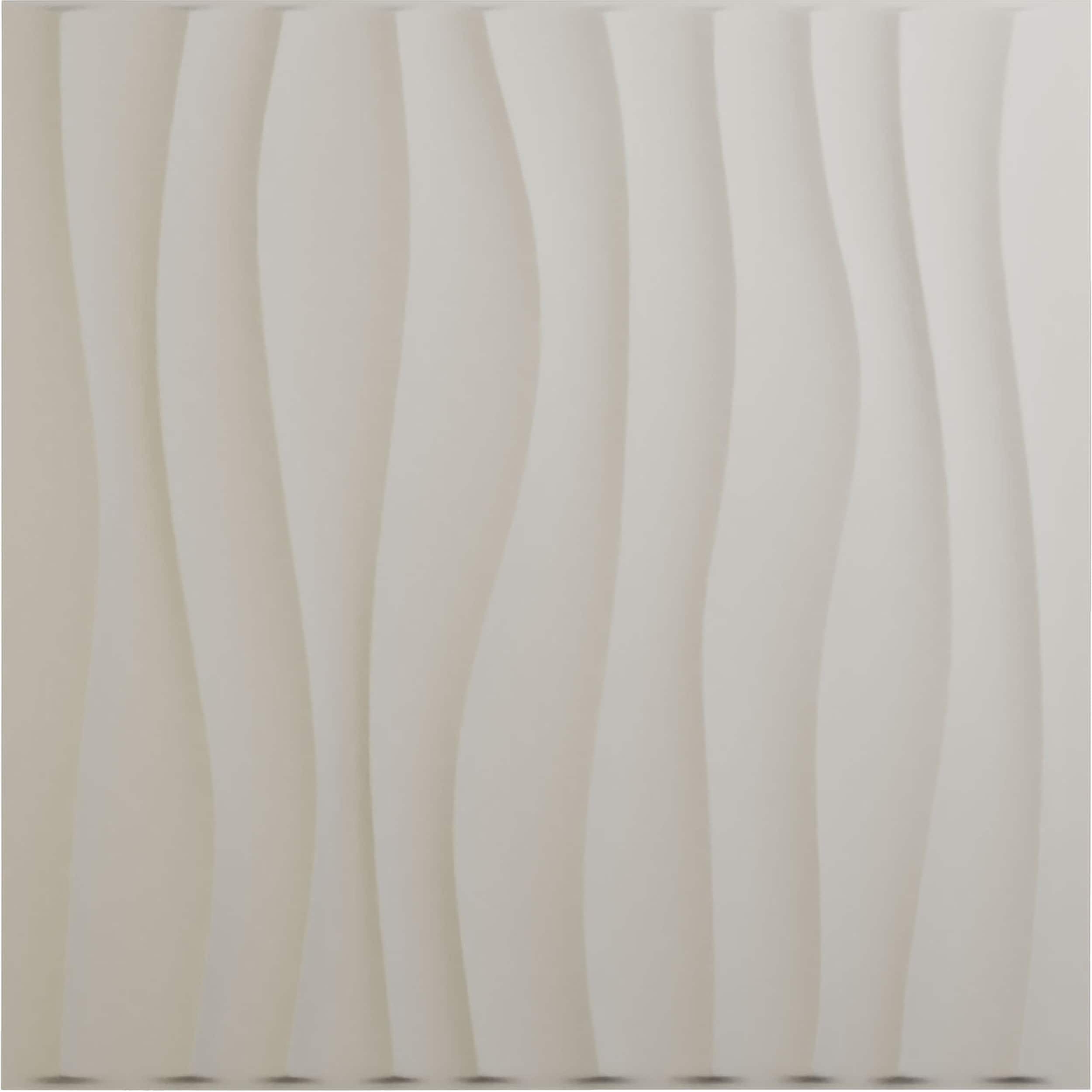 Ekena Millwork WP20X20SOGBW-CASE-12 19-5/8-in x 19-5/8-in Embossed Paintable/Stainable White PVC Wall Panel ( 12 -Pack, Covers 32.04-sq ft )