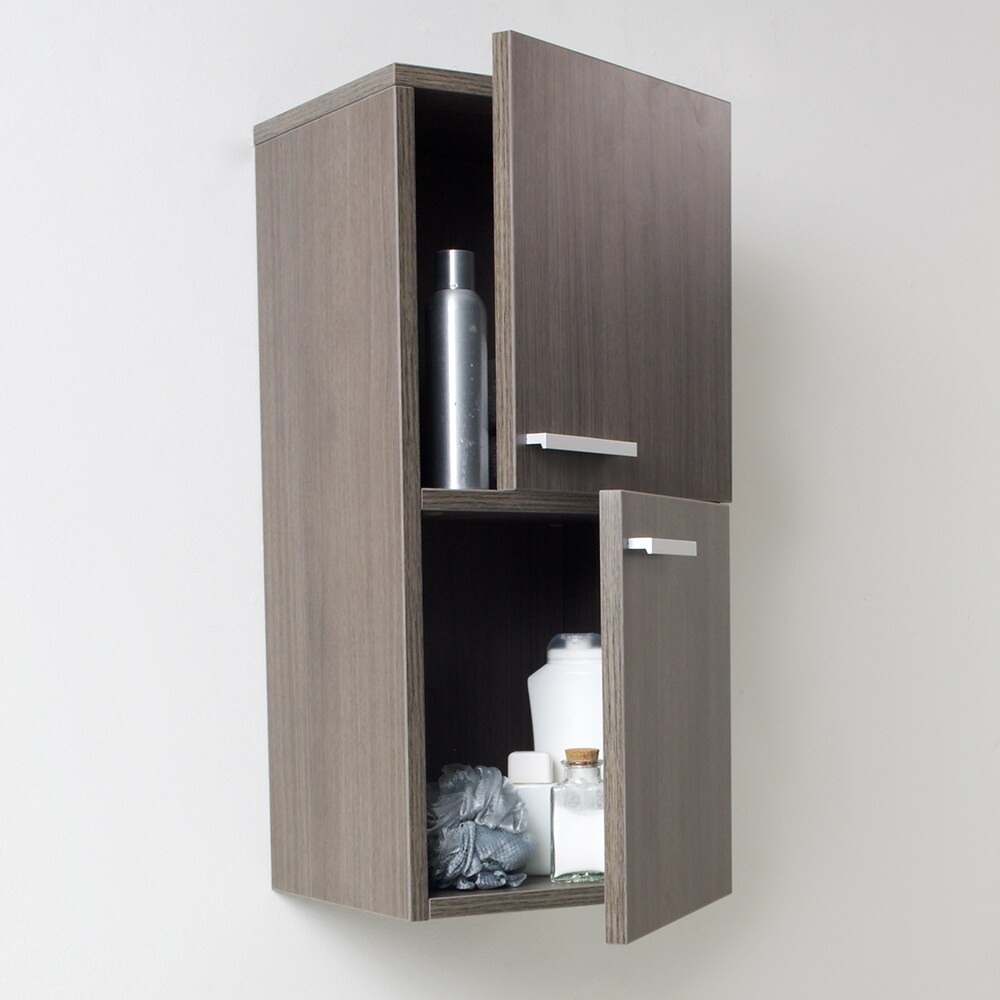 Sharon 16 W x 60 H Bathroom Shelf Finish: Gray Teak