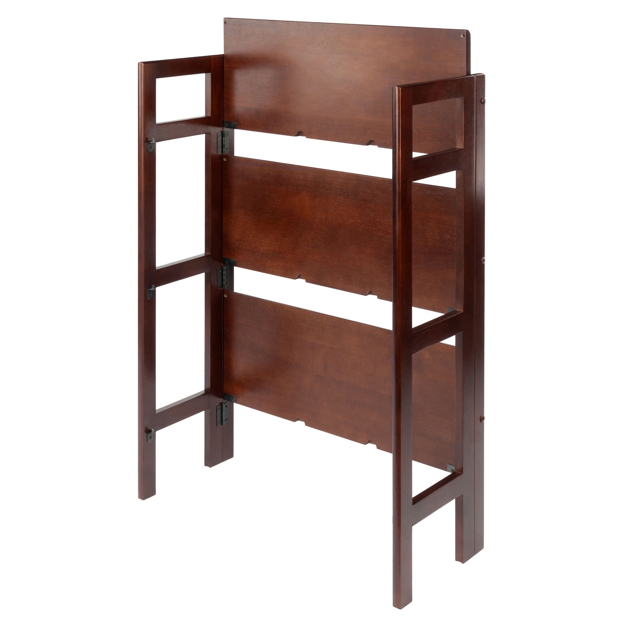Walnut 3-Tier Stackable Solid Wood Floating Shelf