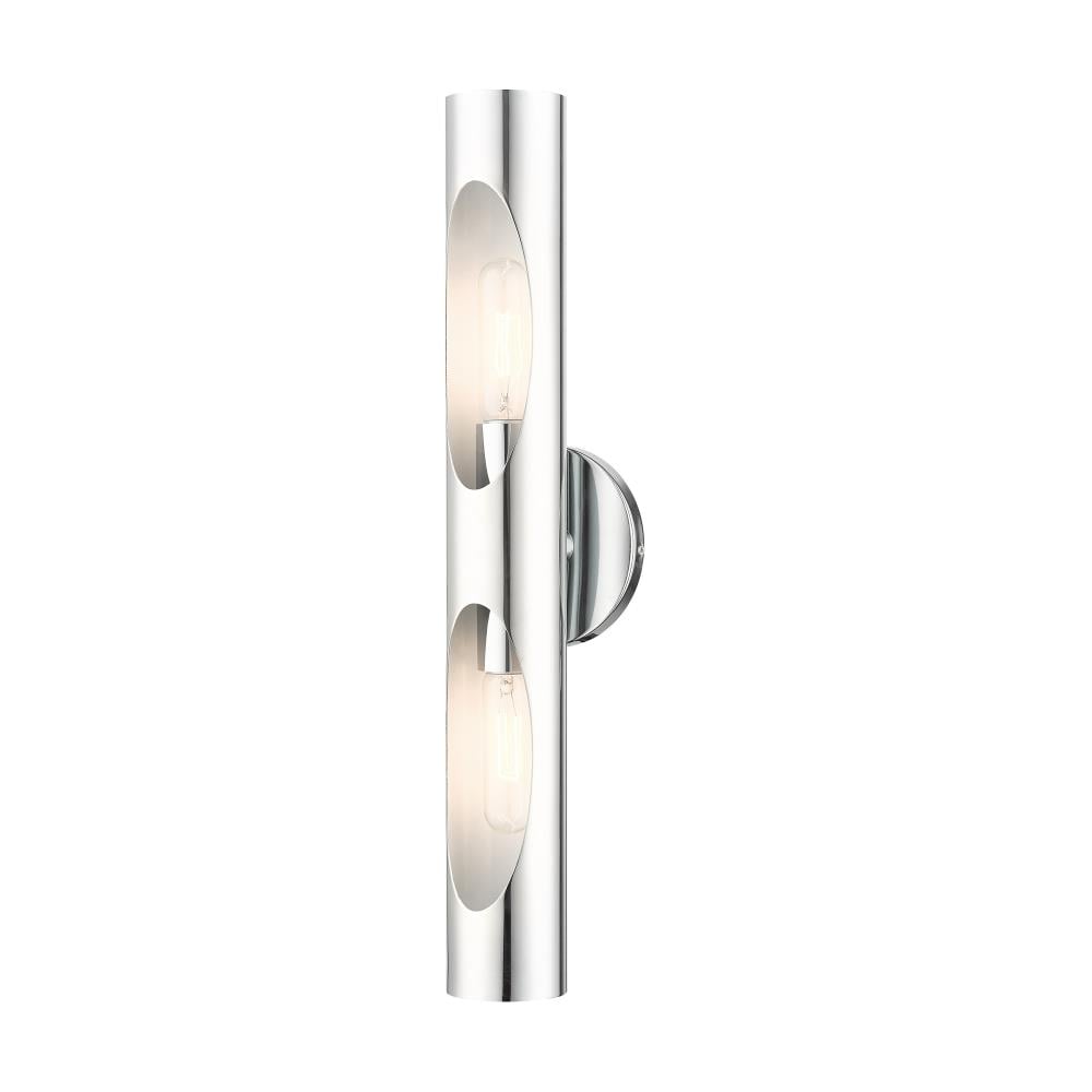 Novato Polished Chrome Dimmable 2-Light ADA Wall Sconce