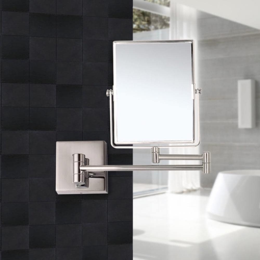 Nameeks Glimmer 6.3-In X 8.5-In Stainless Steel Double-Sided 3X Magnifying  Fog Resistant Wall-Mounted Vanity Mirror In The Makeup Mirrors Department  At Lowes.Com