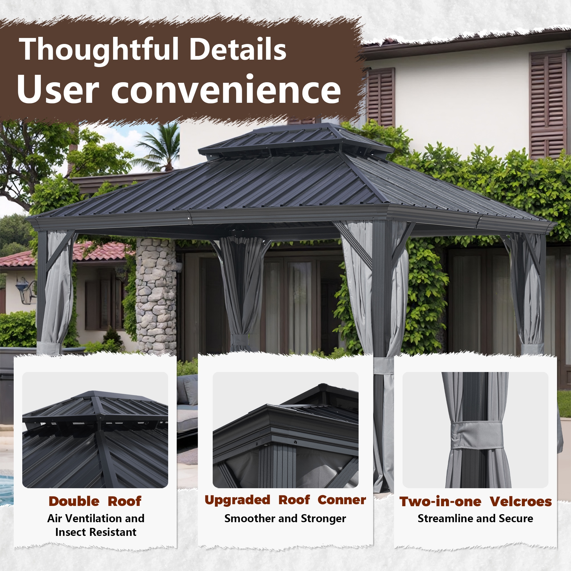 Xspracer ML-GA86S0011 Wood-Resin-Gazebos - View #5