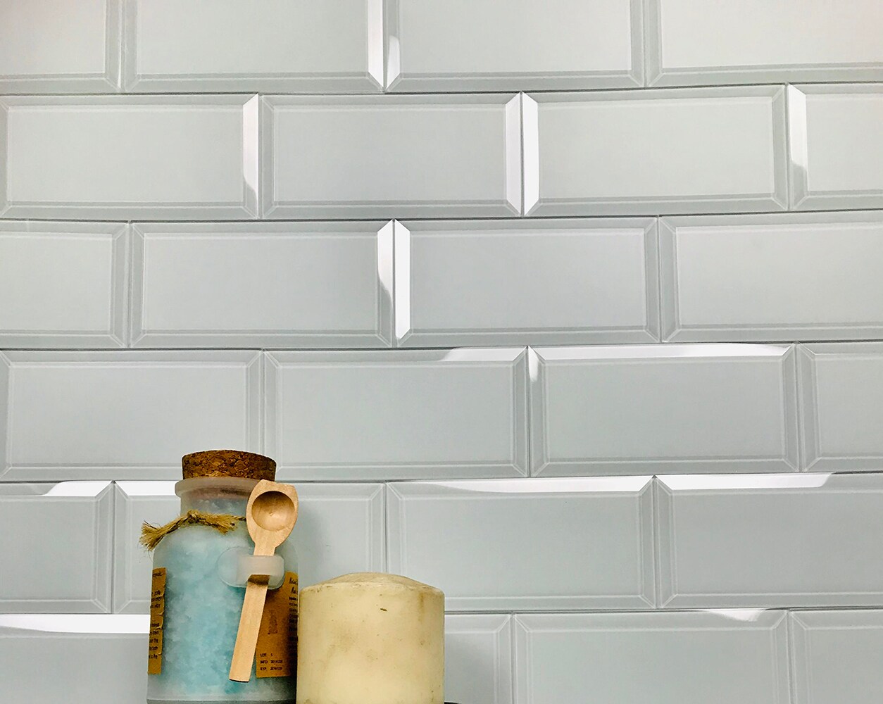 Abolos Frosted Elegance 112-Pack Blue 3-in x 6-in Matte Glass Subway Wall Tile