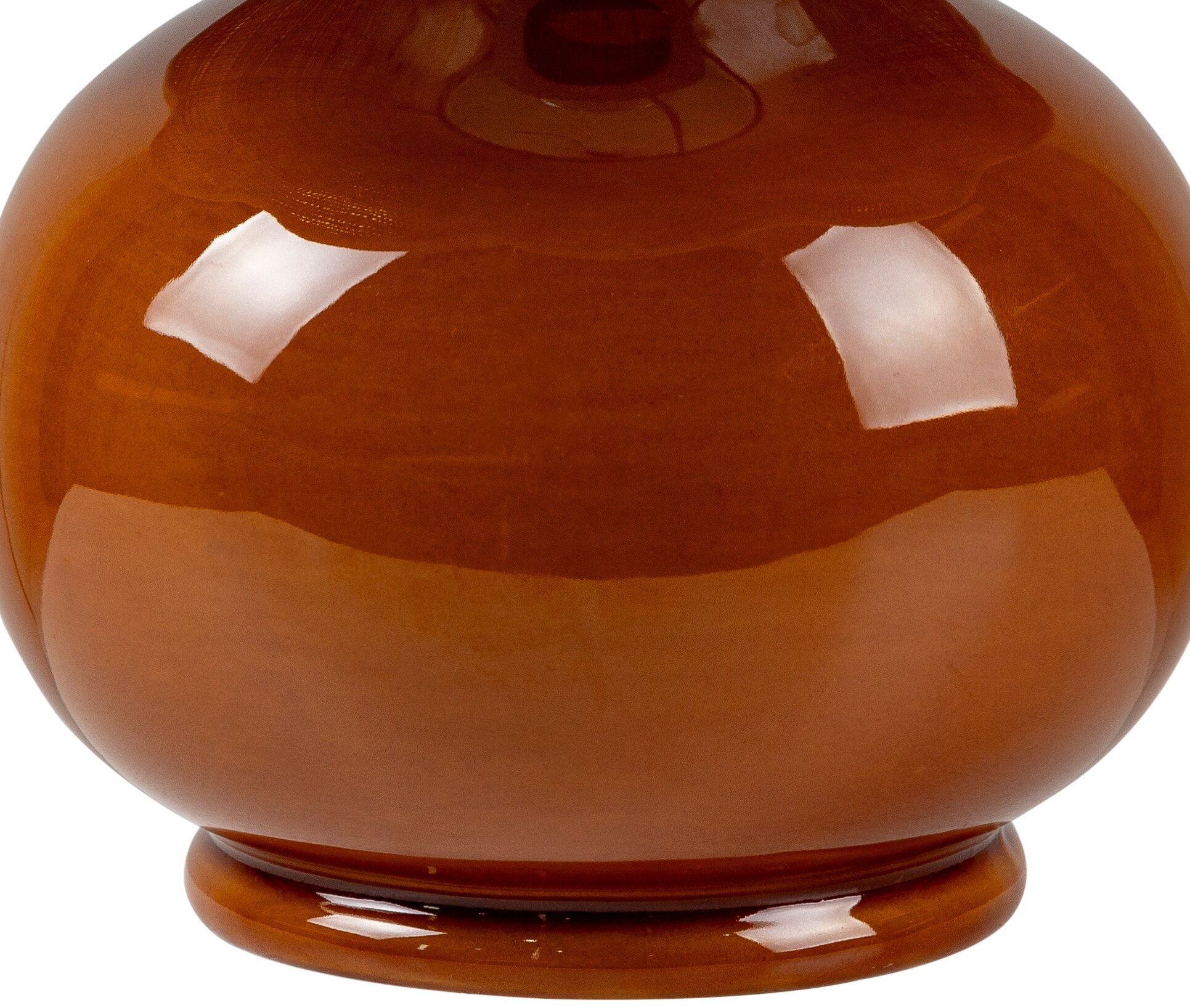 Stella Diminuta 13-inch Red Ceramic Table Lamp with Beige Cotton Shade