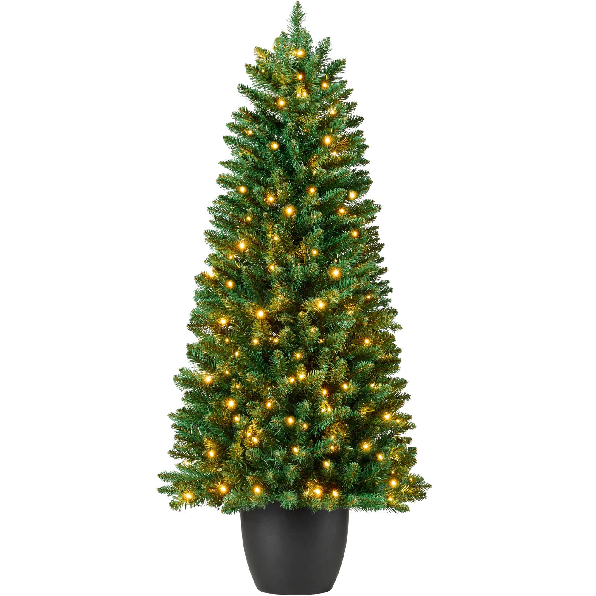 Best Choice Products  Pre-Lit Potted Christmas Tree 4.5ft Classic Artificial Holiday Decor w/175 Twinkling White LEDs