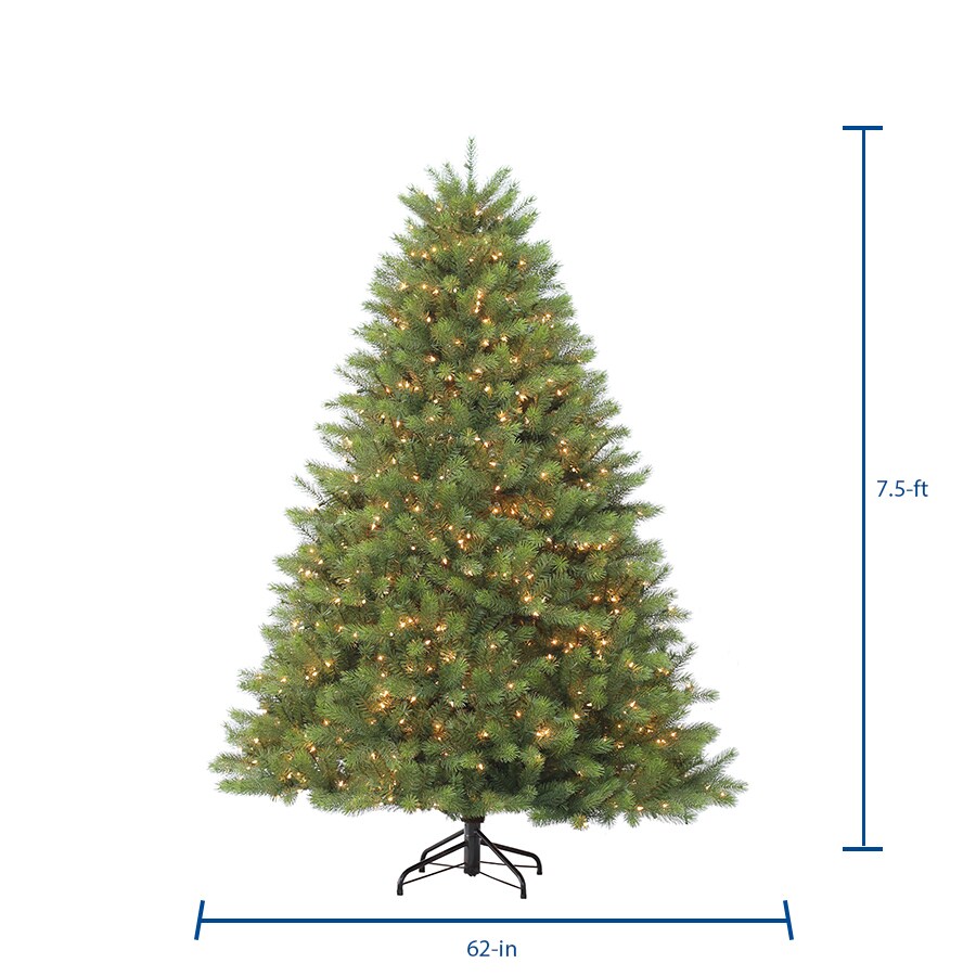 Holiday Living 7.5-ft Douglas Fir Pre-lit Artificial Christmas Tree ...