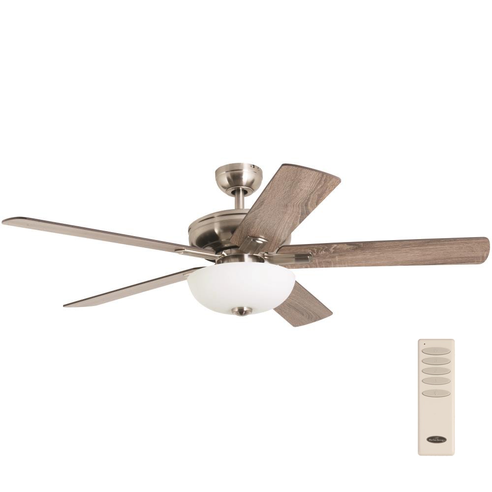 Harbor Breeze -Kit ilano 52-in Brushed Nickel Indoor Ceiling Fan 