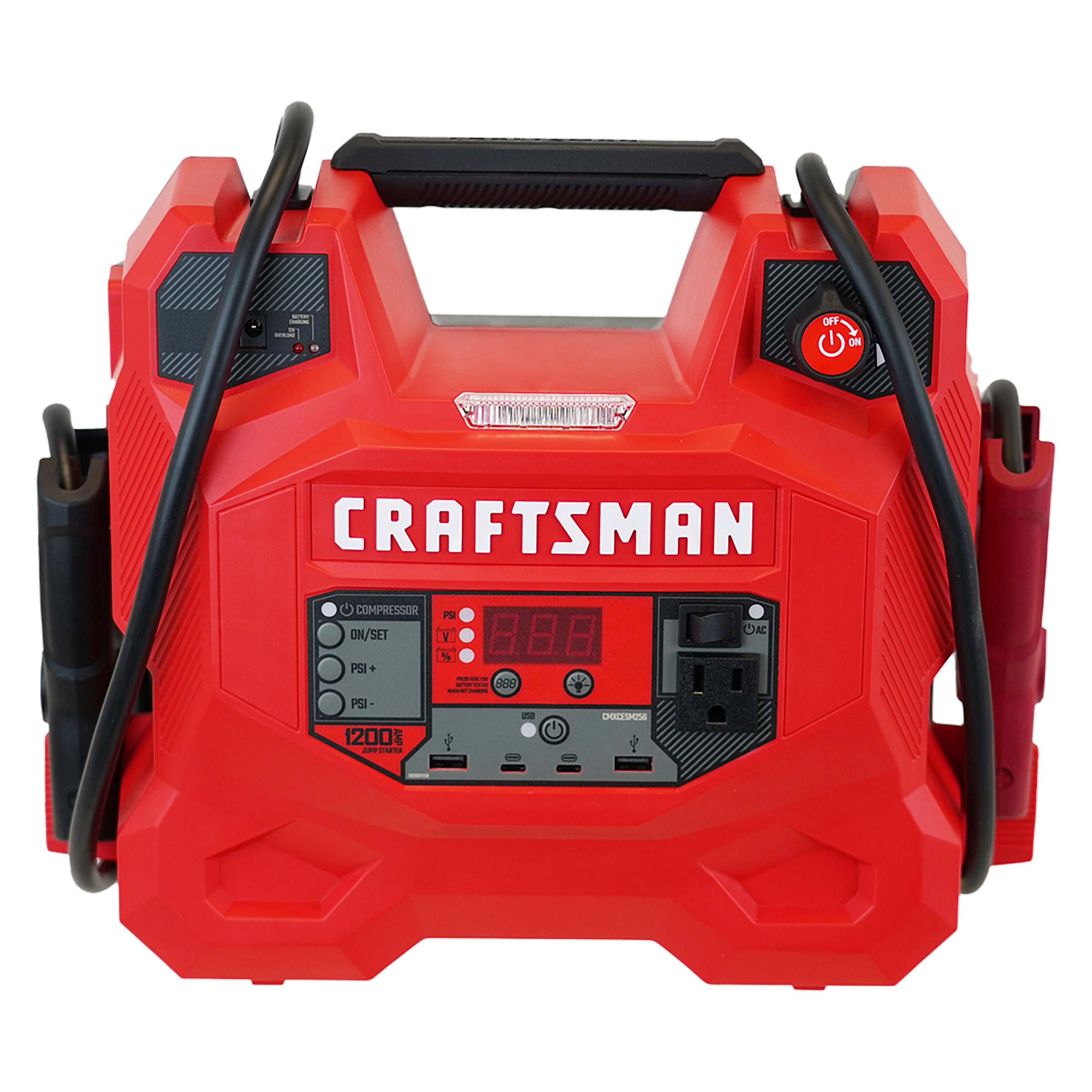 CRAFTSMAN 1200-Amp 12-Volt Portable Car Battery Jump Starter with Digital  Display in the Car Battery Jump Starters department at
