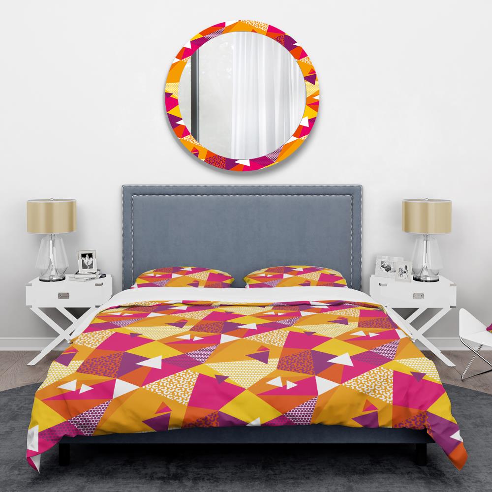 Designart BED24619-K 3 -Piece Yellow King Duvet cover Set