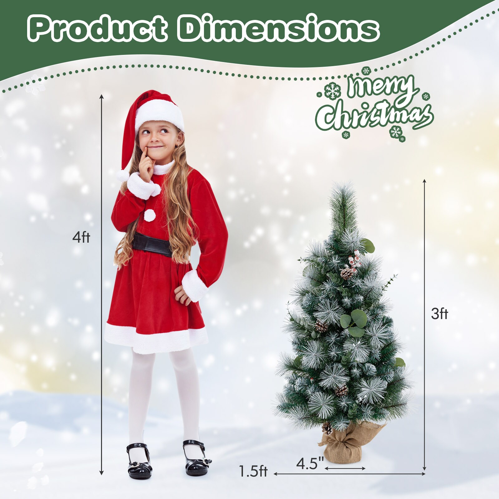 WELLFOR CM-HGY-23541US Artificial-Christmas-Trees - View #11