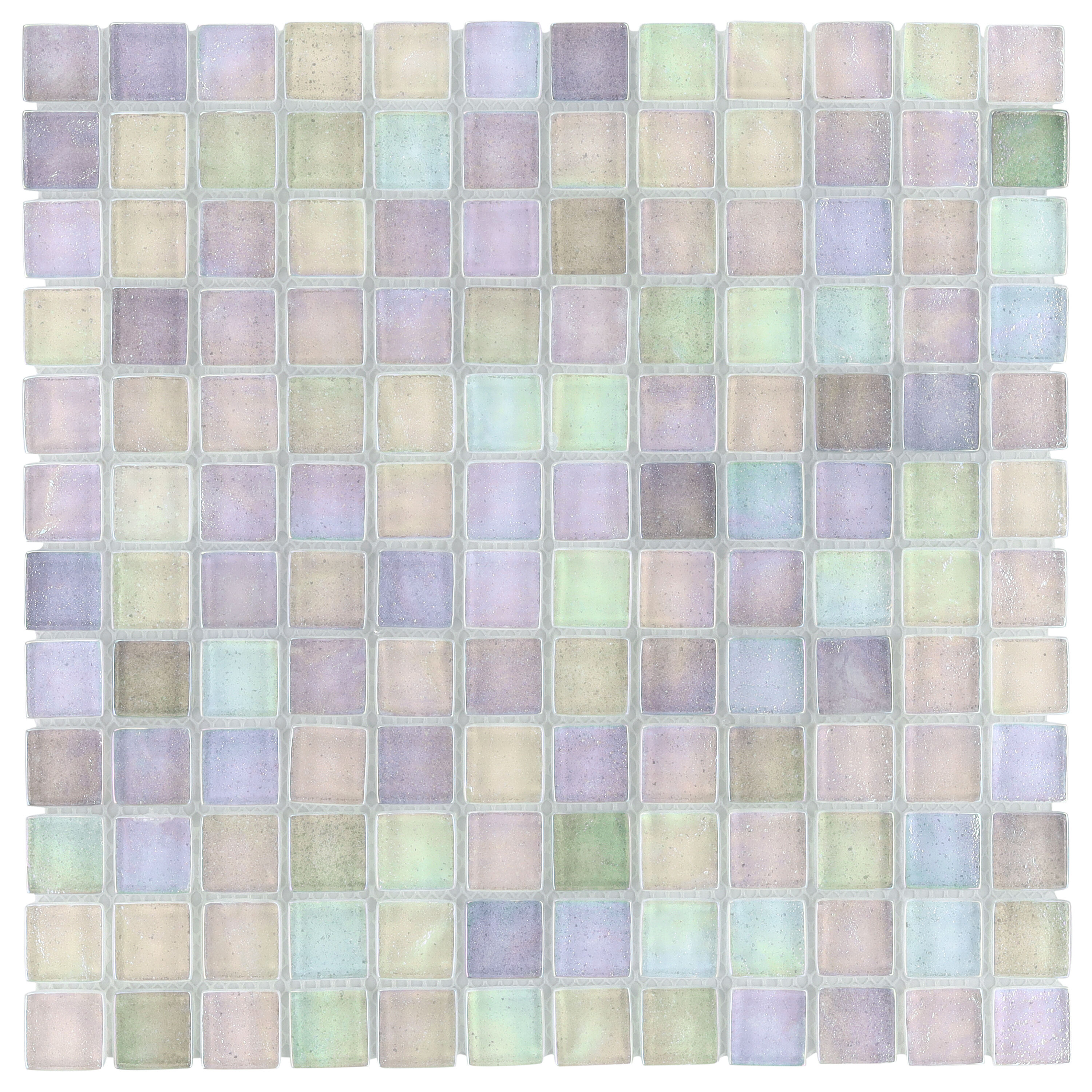 Artmore Tile EXT3RD108659 Sample- Shallows Glacier White 2-in x 4-in Polished Glass Patterned Wall Tile