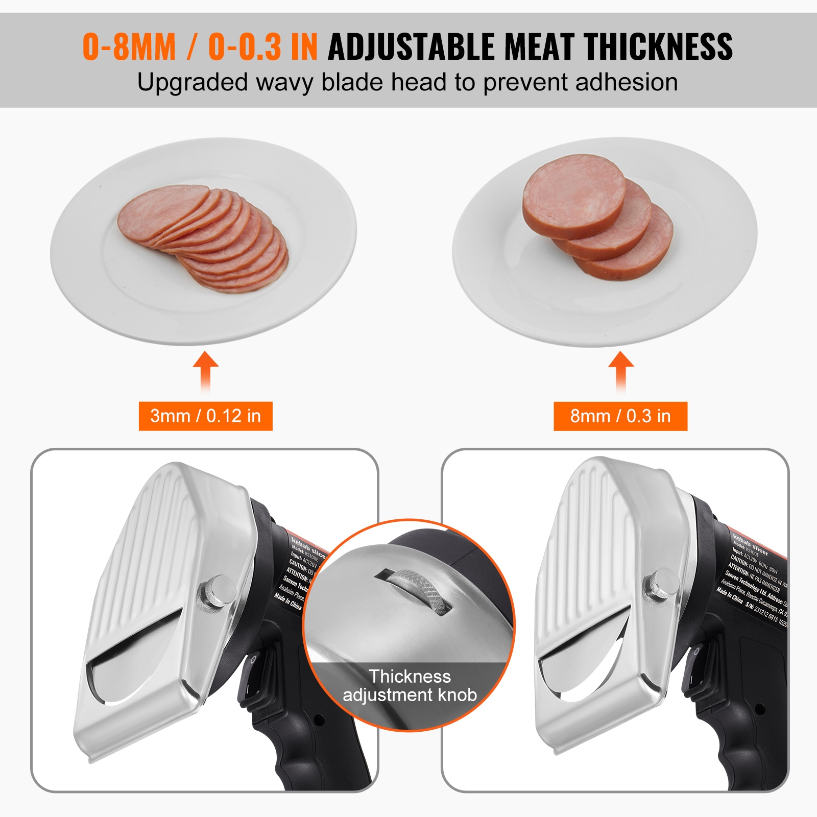 VEVOR SCTEQKRDW80W03254V1 Food-Slicers - View #3
