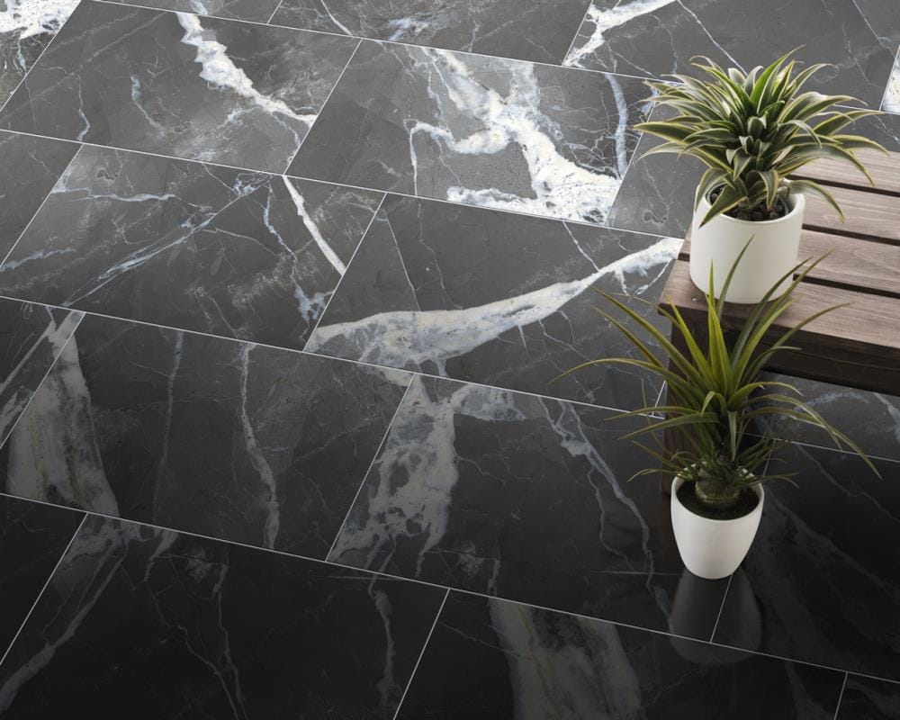 Ragusa Black Tile Semi-Polished Porcelain