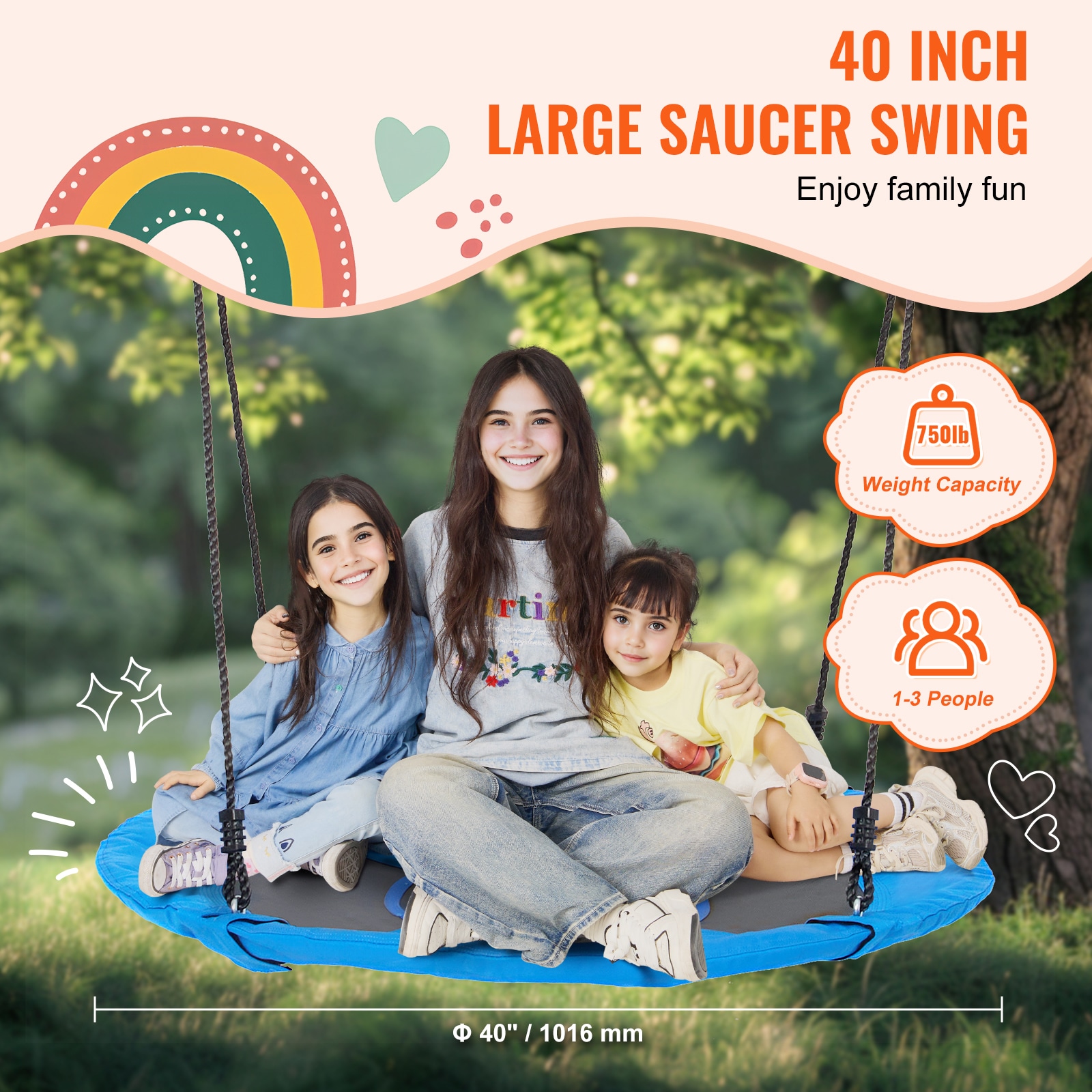 VEVOR LSFDQQLSFD409Q7D1V0 Playset-Swings - View #3