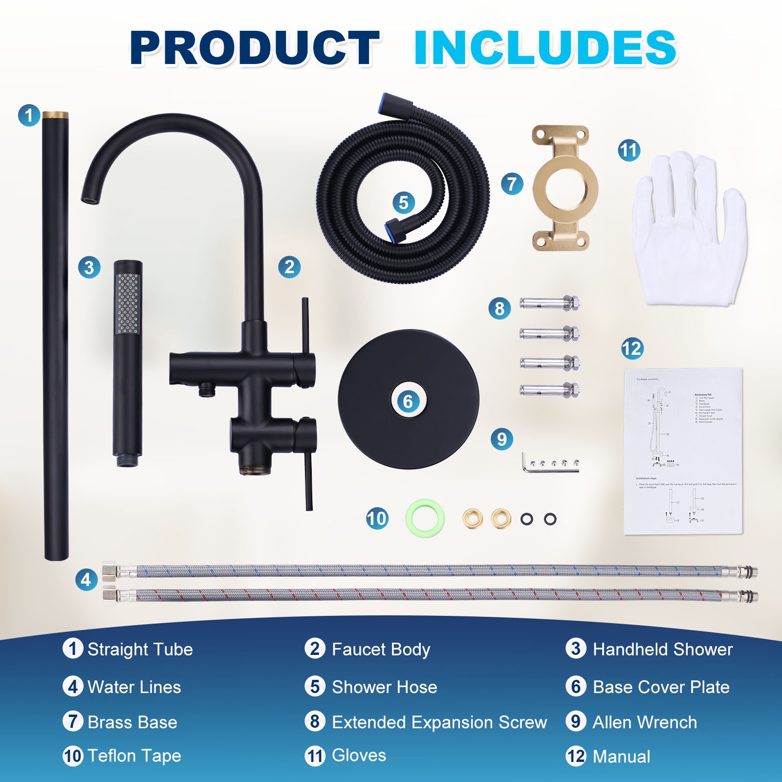 WOWOW 3081000B-LW Roman-Tub-Faucets - View #9