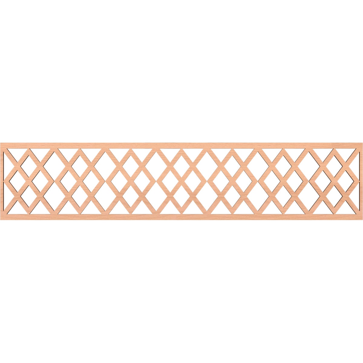 Ekena Millwork MLDA10X46HADAL Hadley Fretwork Flat Trim 10-in x 3.9-ft Alder Brown Unfinished 2155920 Pierced Wall Panel Moulding