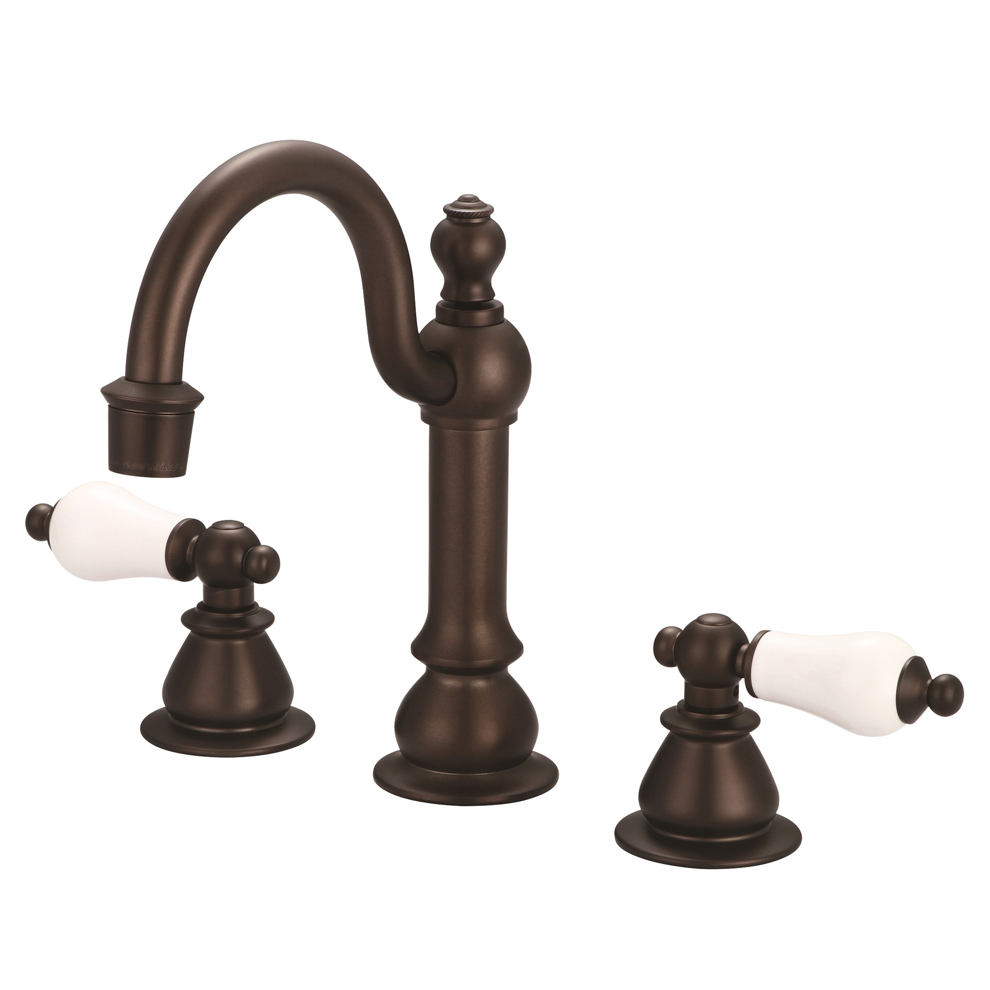 Water Creation F2-0012-03-PL F2 Oil Rubbed Bronze Widespread 2-handle High-arc Commercial/Residential Handle Bathroom Sink Faucet with Drain