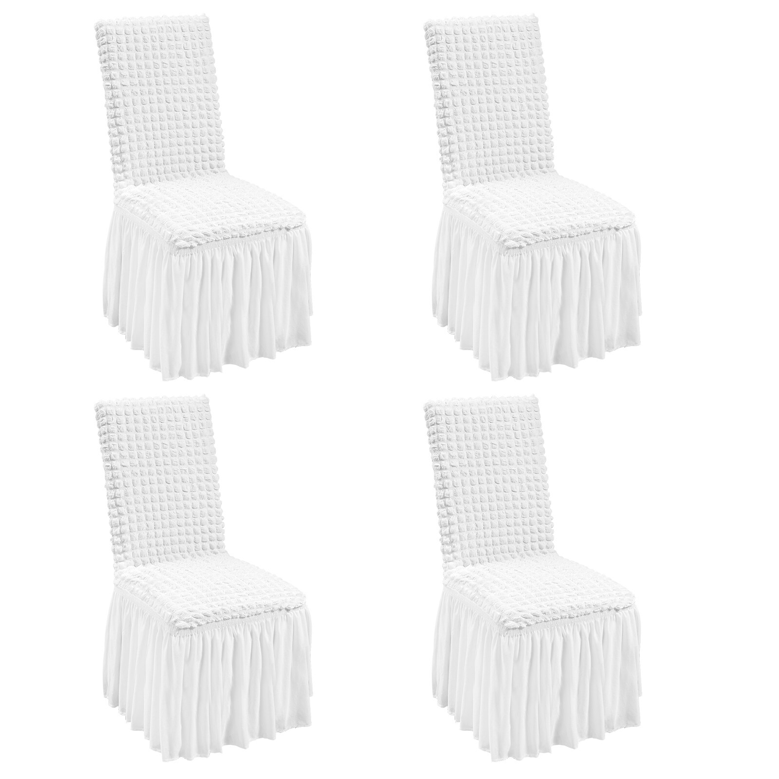 VEVOR Stretch Spandex Folding Chair Covers Universal Fitted Chair Cover with Skirt Removable Washable Protective Slipcovers for Wedding Holiday