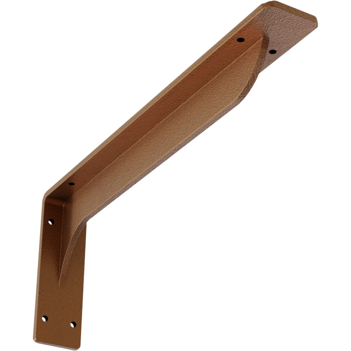 Ekena Millwork BKTM02X16X06EBHCO Embrey 16-in x 2-in x 6.5-in Copper Steel Countertop support bracket
