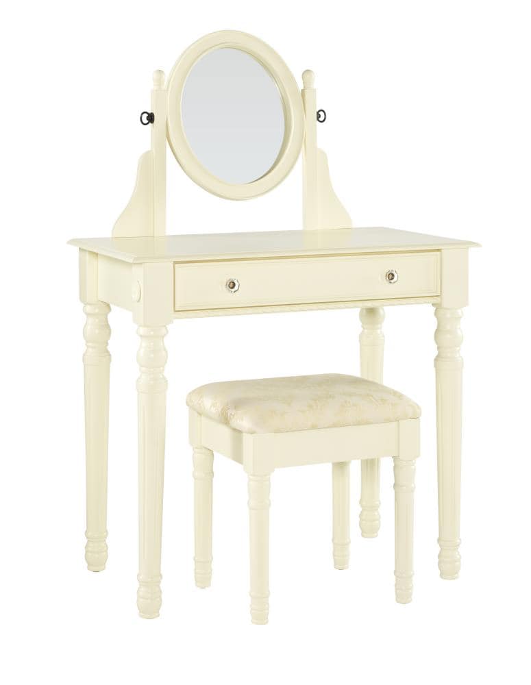 Linon 32 In White Makeup Vanity The, Off White Vanity Table