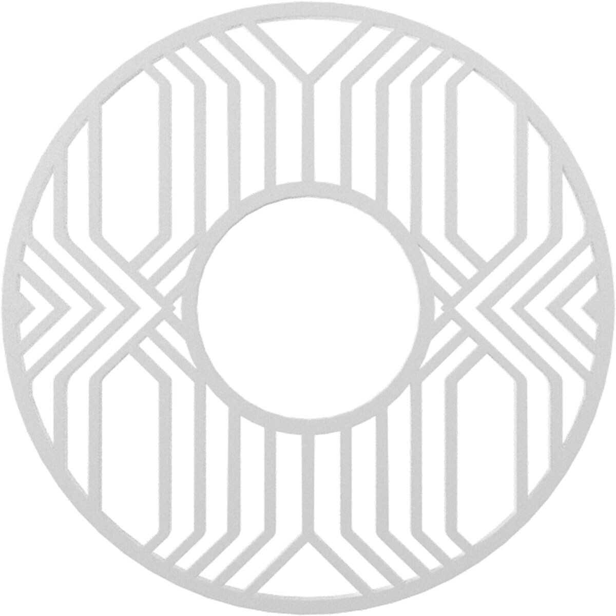 Ekena Millwork CMPP22EP Empire 22-in W x 22-in L Contemporary PVC Whole Ceiling Medallion