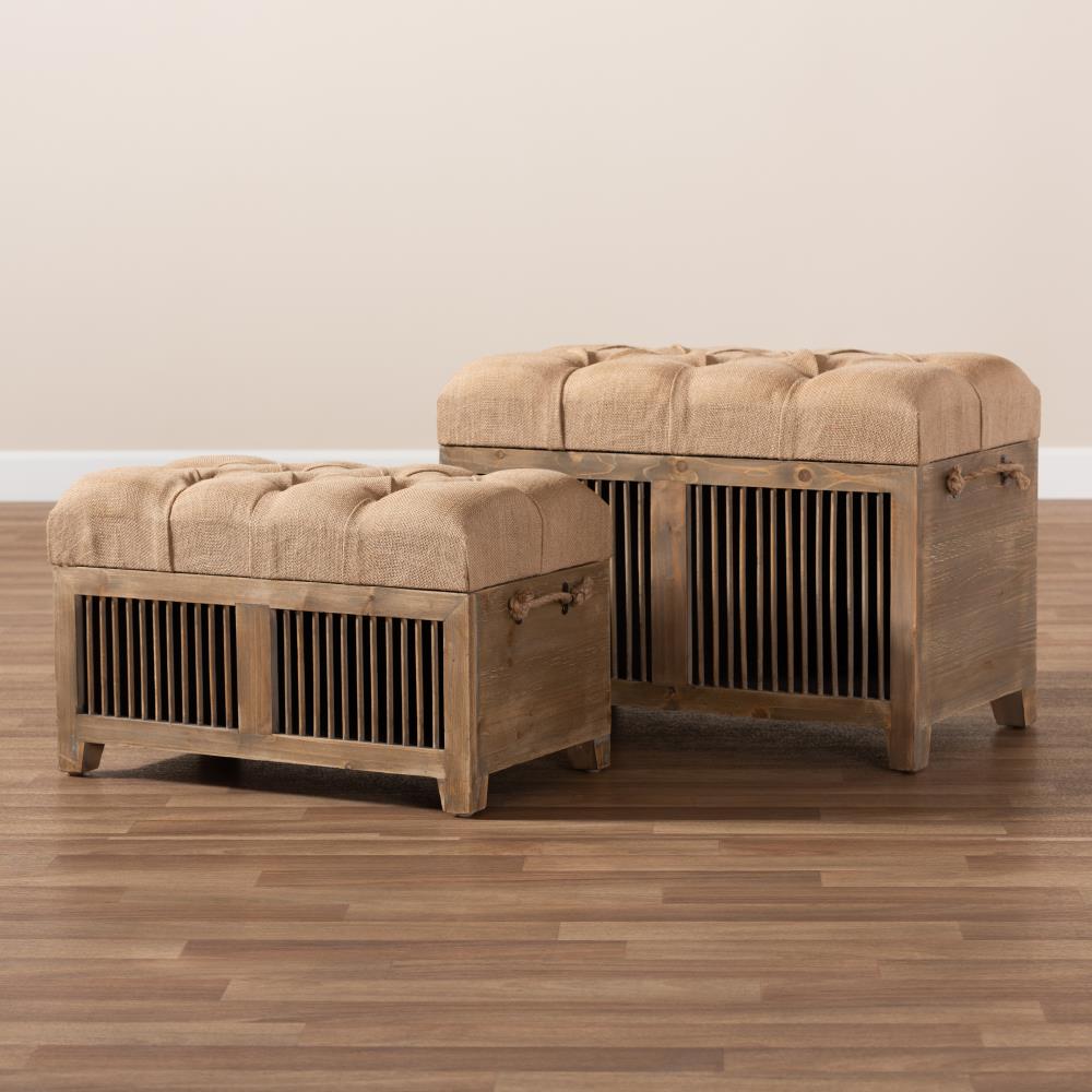 Baxton Studio 162-10561-LW Indoor-Ottomans - View #12