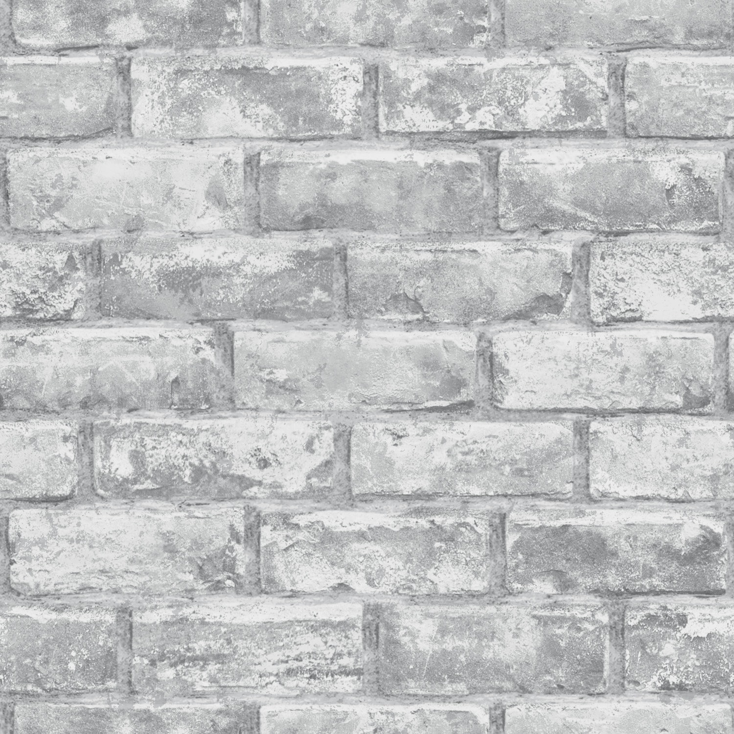 RoomMates RMK11975WP 28.18-Sq. Feet Gray Vinyl Brick Self-adhesive Peel and Stick Wallpaper