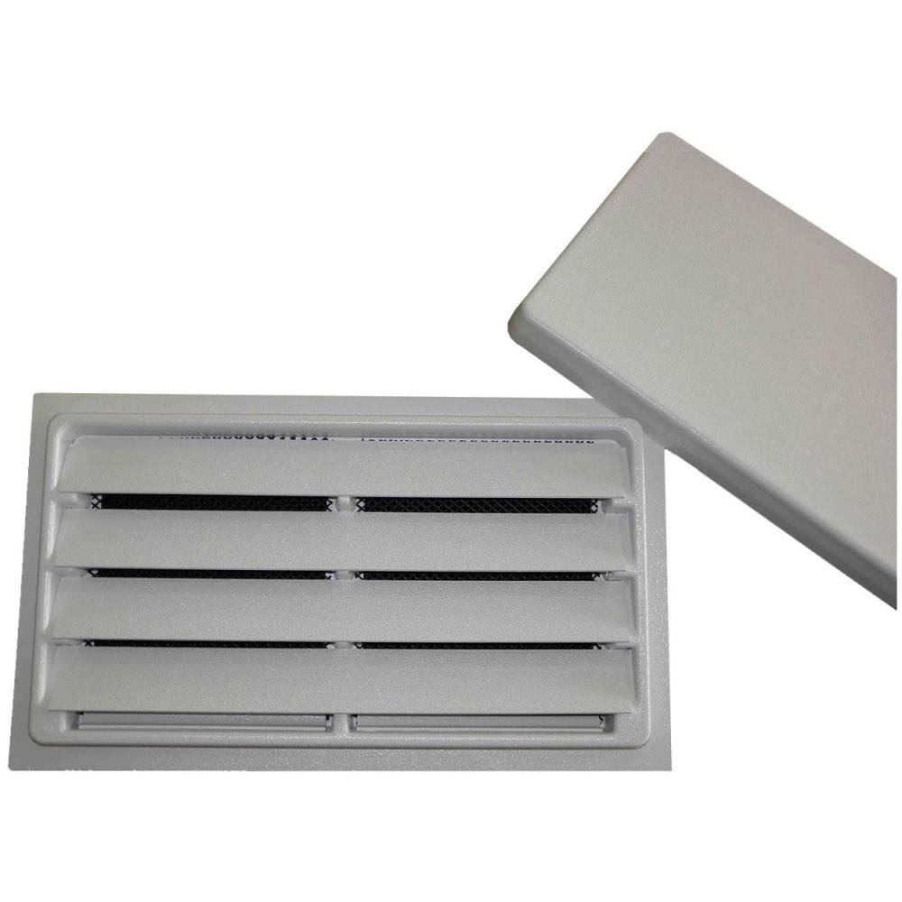 Plastic Foundation Vent Manual Damper Insect Barrier Dual Cavity 8 X 16 Inch 
