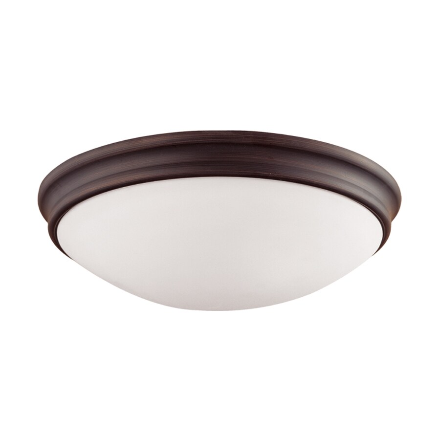 Millennium Lighting 1-Light 14-in Rubbed Bronze Flush Mount Light in ...