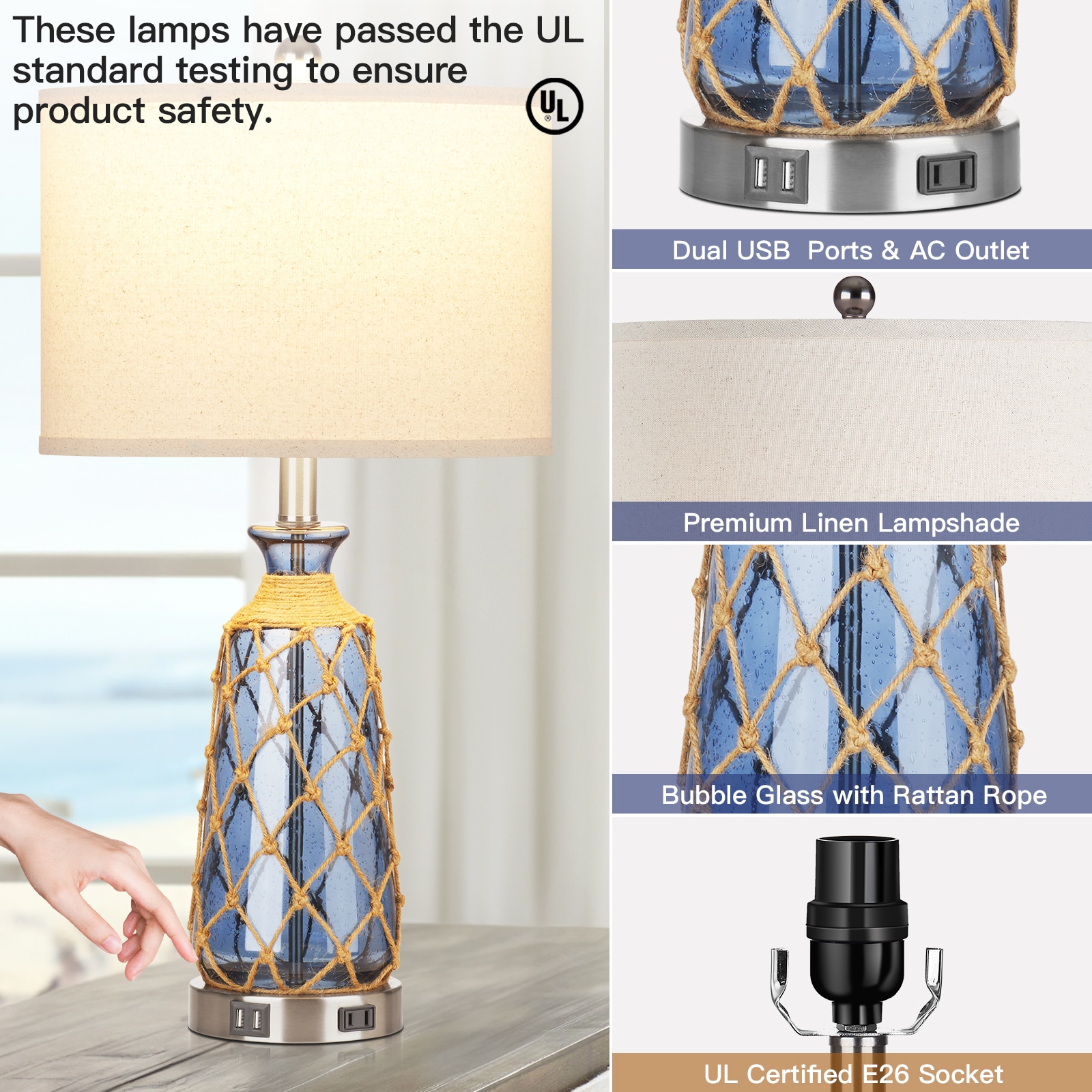 UrFurnishings TD-292 Table-Lamps - View #6