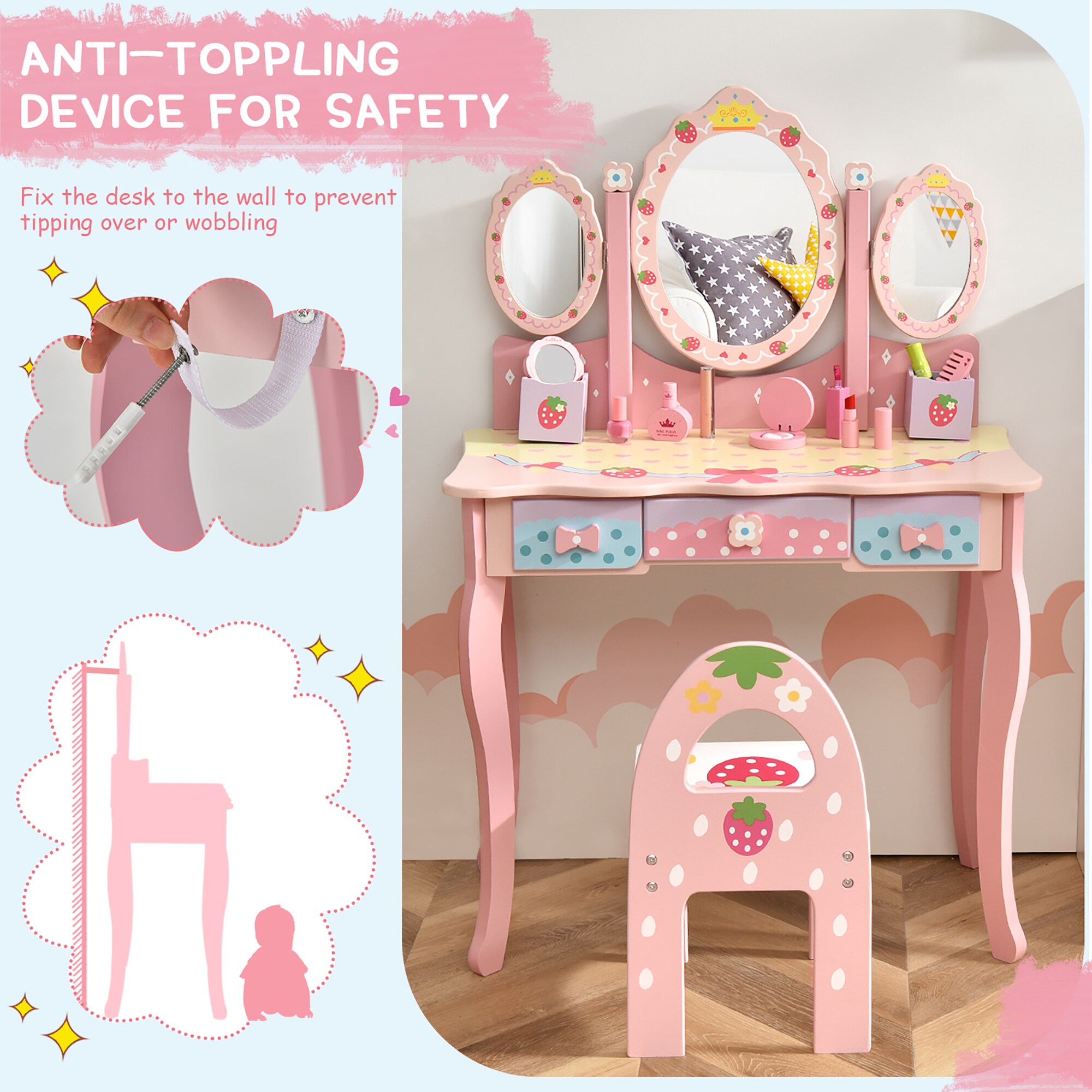 Costway CSHY001360 Bedroom-Vanities - View #7