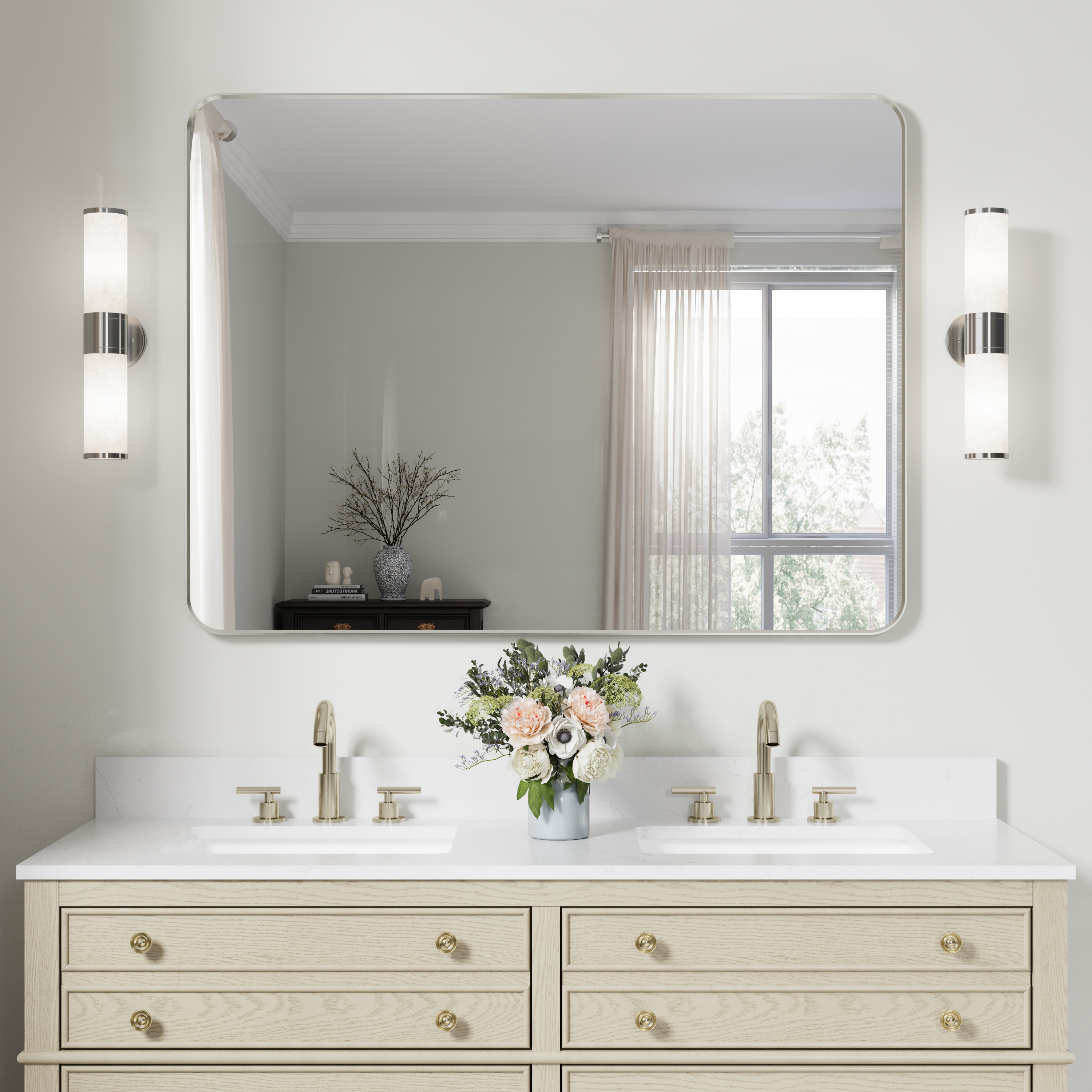 WELLFOR BFB63DHL-WF Framed-Bath-Mirrors - View #3