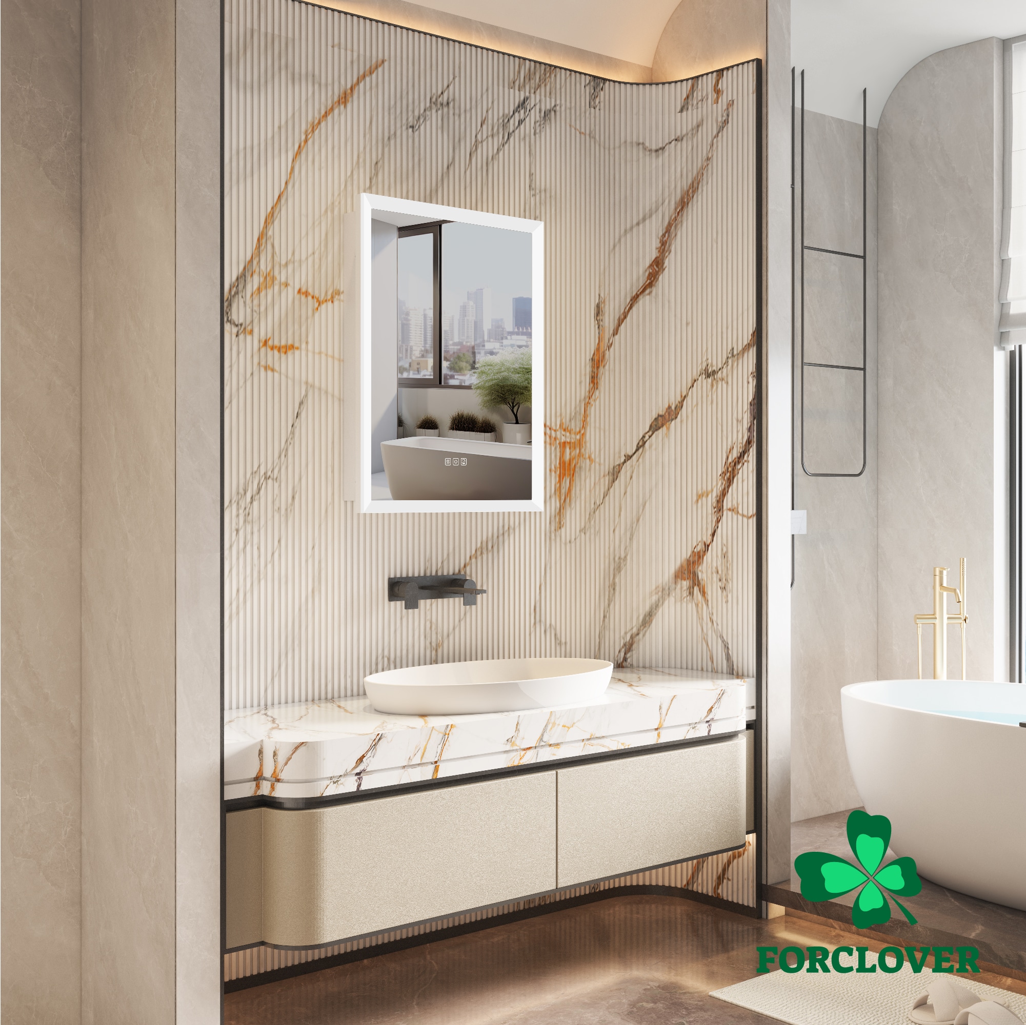 Forclover MCLE-W132432R Bathroom-Medicine-Cabinets - View #16