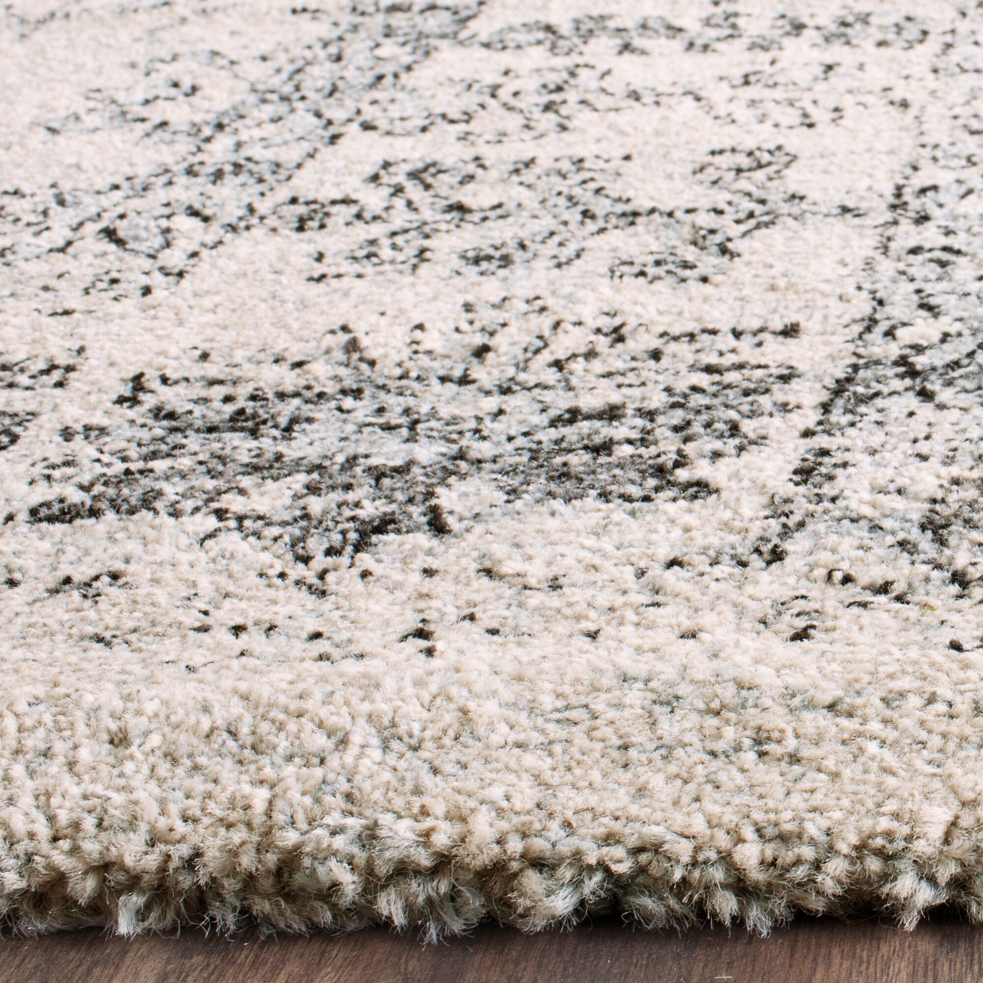Handmade Easy Care Blue and Beige 4' x 6' Cotton Blend Rug