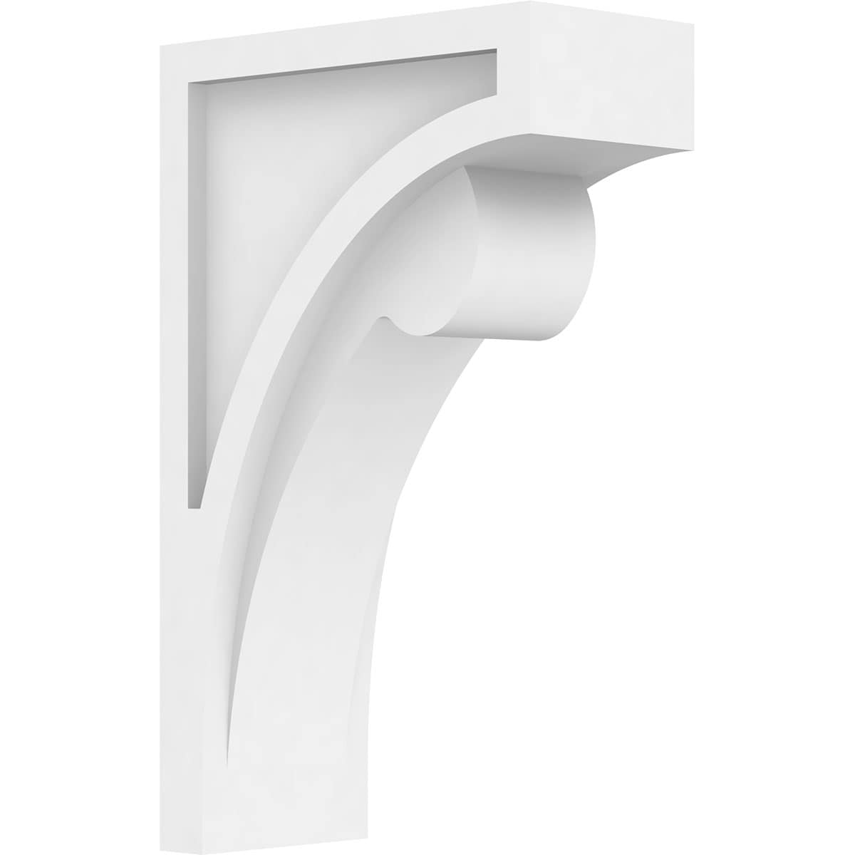 Ekena Millwork CORP04X07X12VIO 3.5-in x 7-in x 11.625-in Standard viola Unfinished White PVC Paintable Corbel