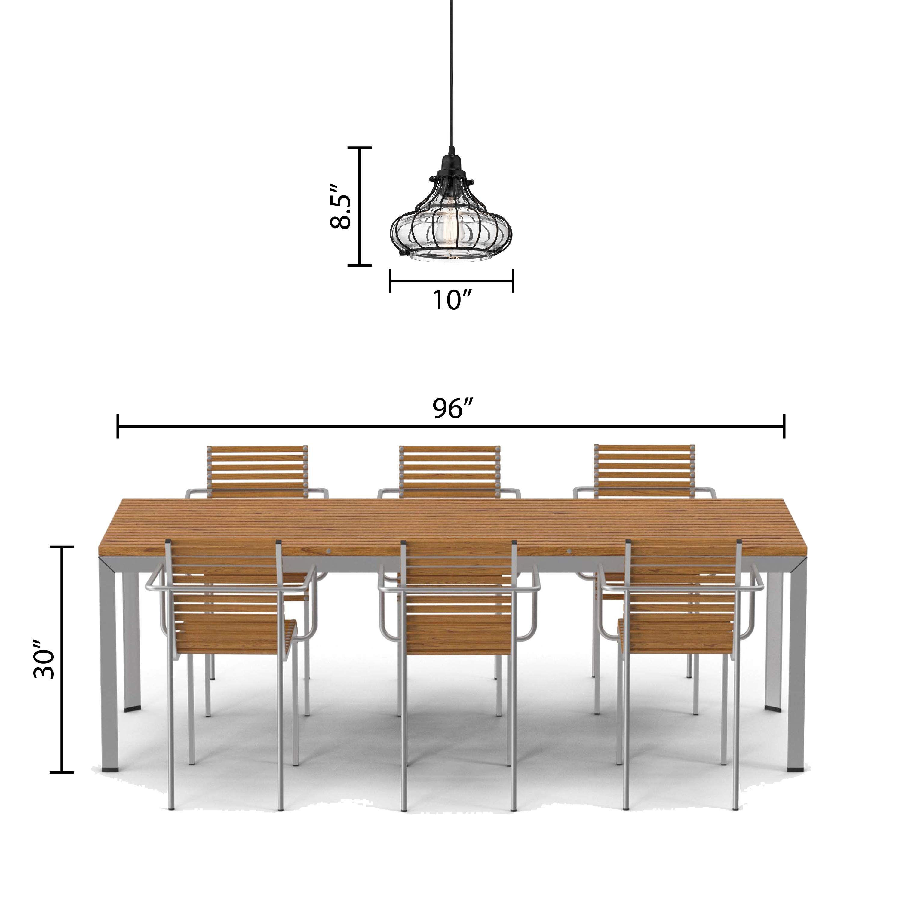 Cora 10" Black Metal Conical Pendant Light with Clear Glass Shade
