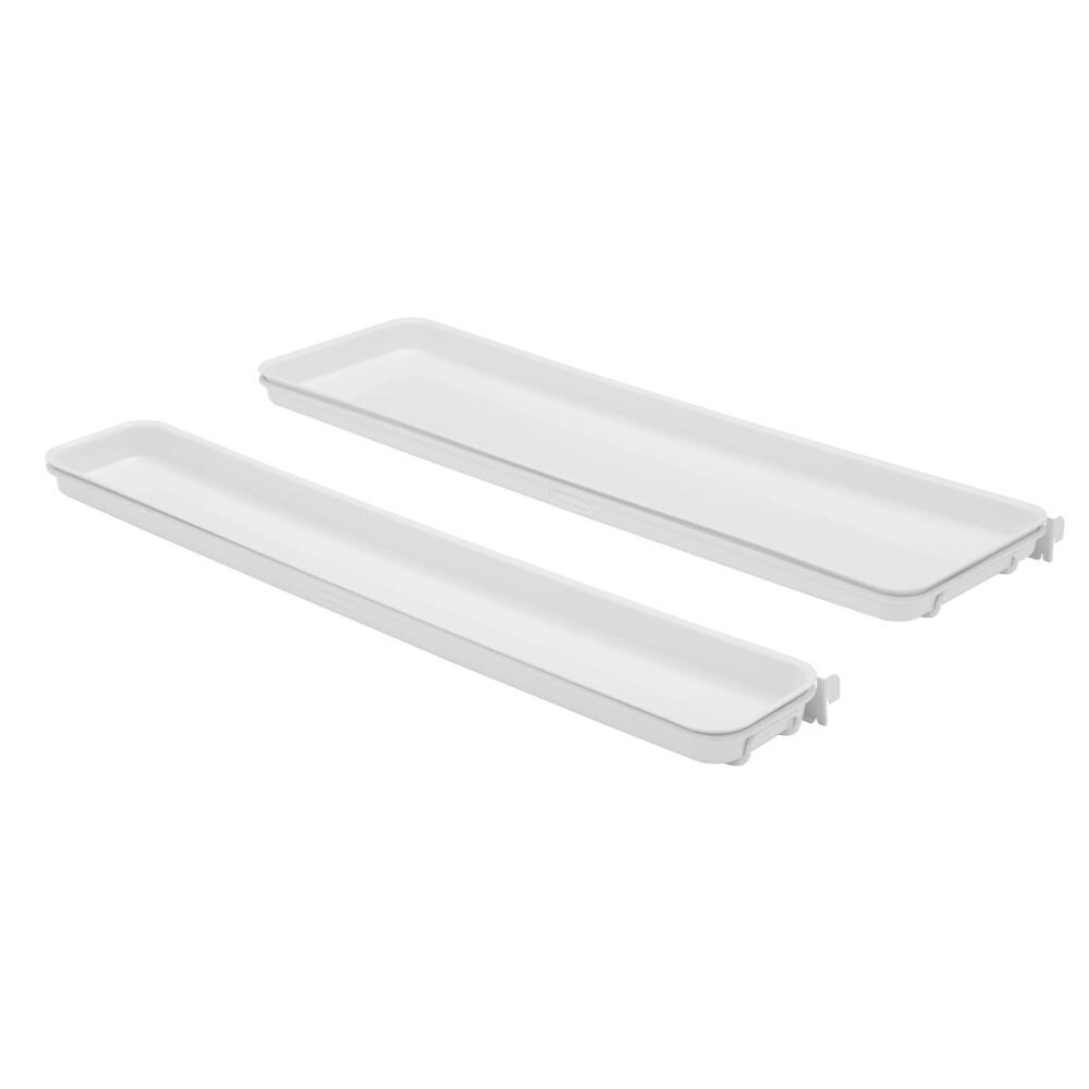 Rubbermaid 1954963 FastTrack 23.78-in x 1.256-in x 7.545-in White Plastic Shelf Unit