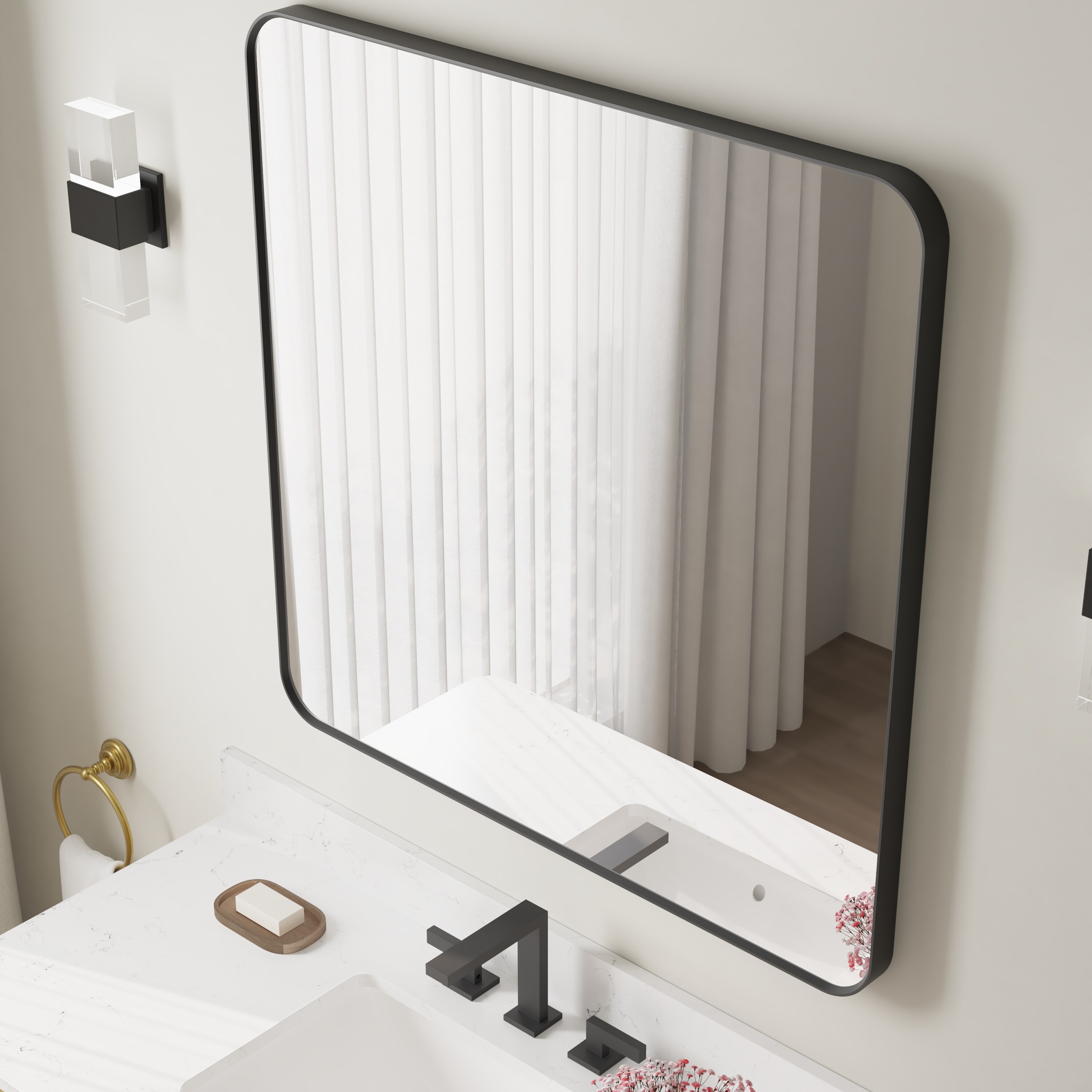 WELLFOR F1MR3636MB Framed-Bath-Mirrors - View #3