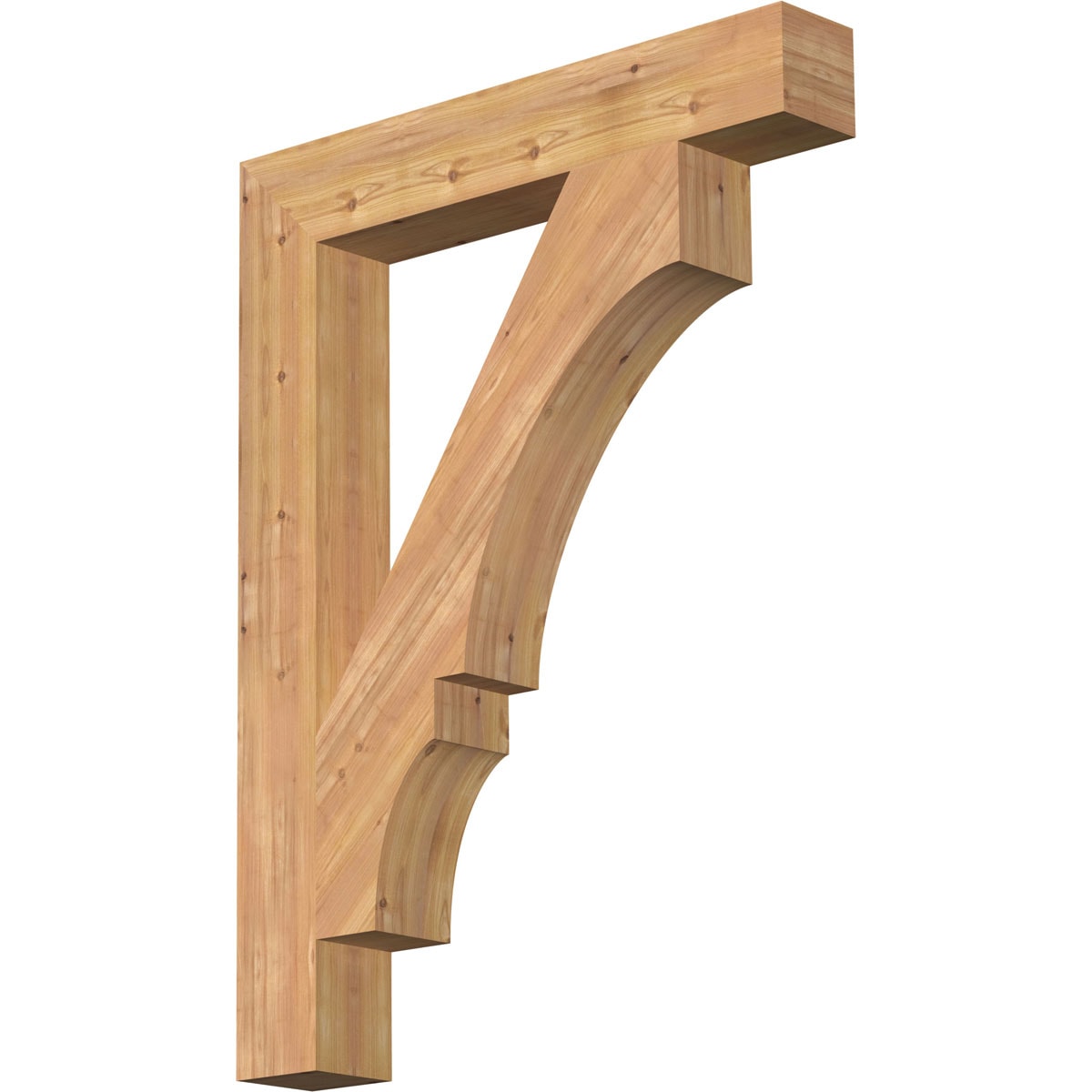 Ekena Millwork BKT06X36X48BOA05SWR Balboa block smooth 5-1/2-in x 36-in x 48-in Western red cedar Brown Wood Standard bracket
