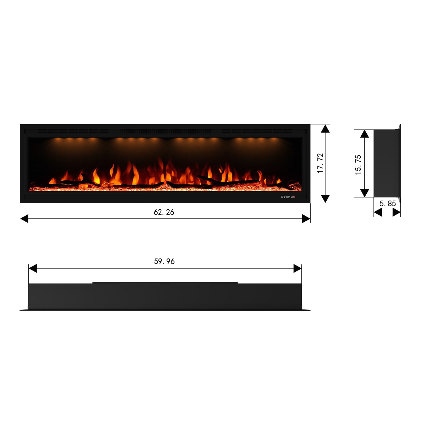 CASAINC VL-WF-BI60 Electric-Fireplaces - View #8