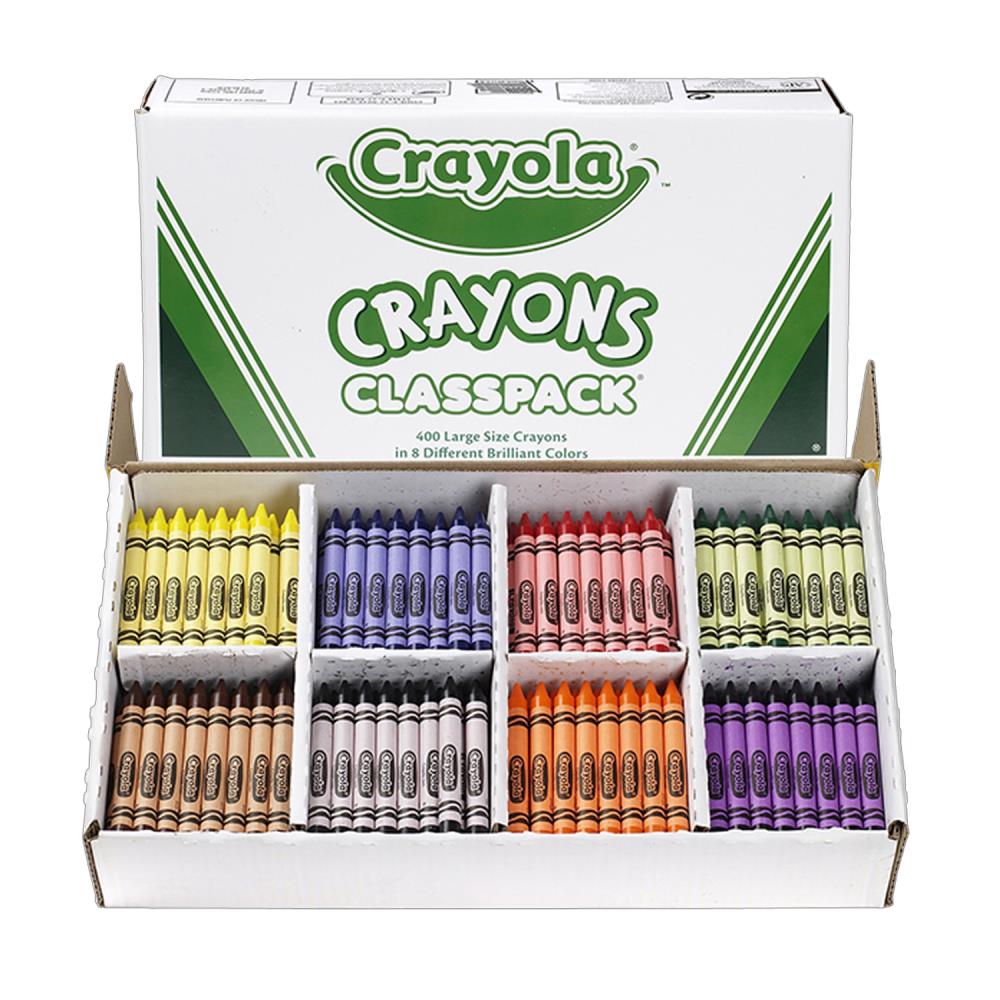 32351 8 Assorted Colors Prang Crayons Master Pack 400 Count Large Size 