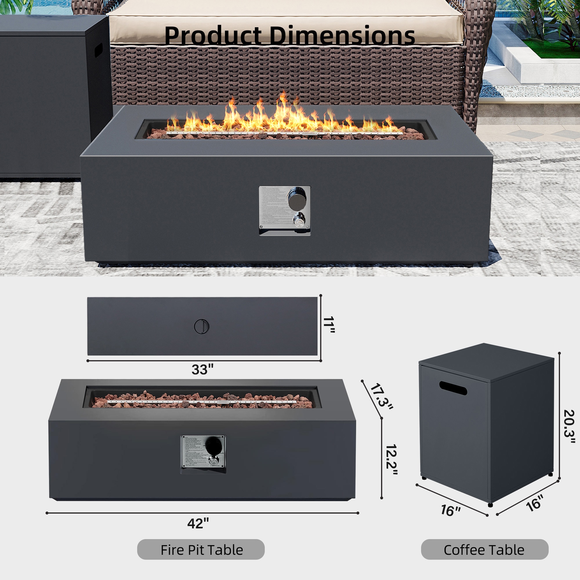 Patio Watcher 42TP-CFX-GREY-KDWST Outdoor-Gas-Firepits - View #4
