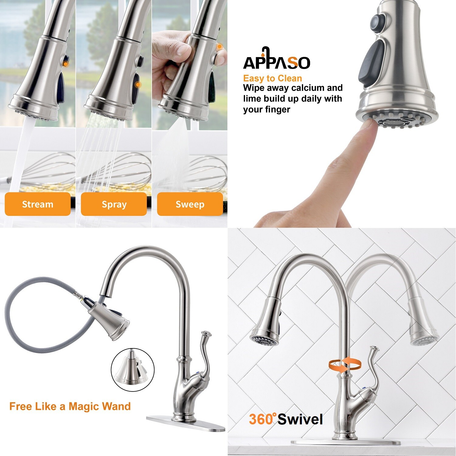 APPASO APS175-BN Kitchen-Faucets - View #6