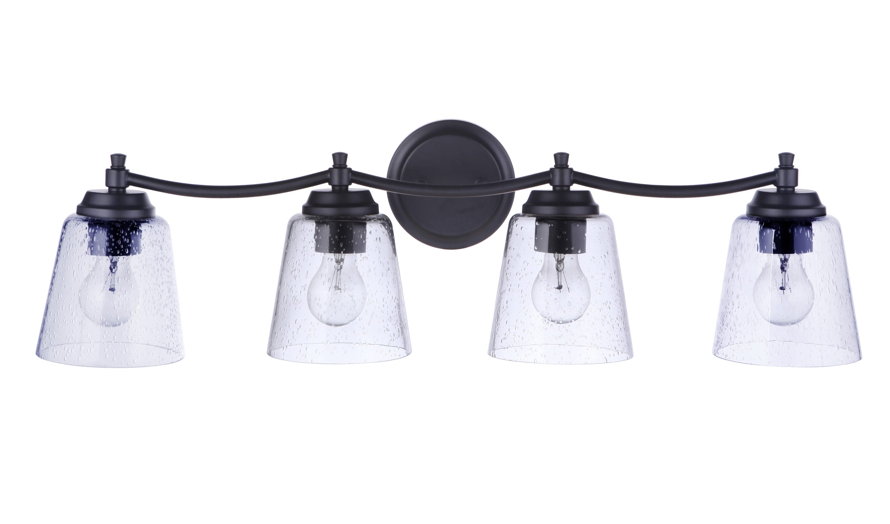 Craftmade 50204-FB Tyler 31-in 4 -Light Black Transitional Vanity light