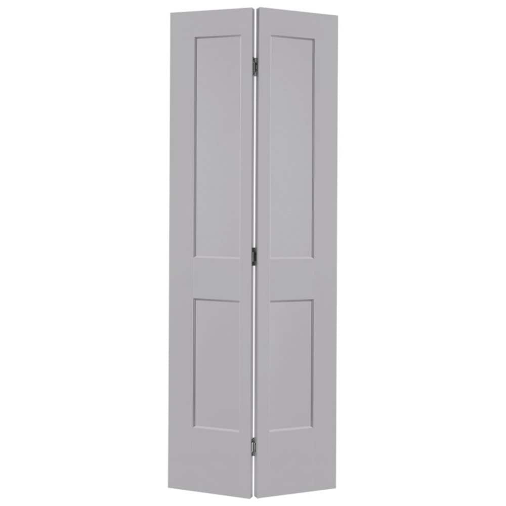 Masonite 826481 Logan 24-in x 80-in Driftwood 2-panel square Smooth Hollow core Prefinished Molded composite Closet Bifold Door ( Hardware Included )