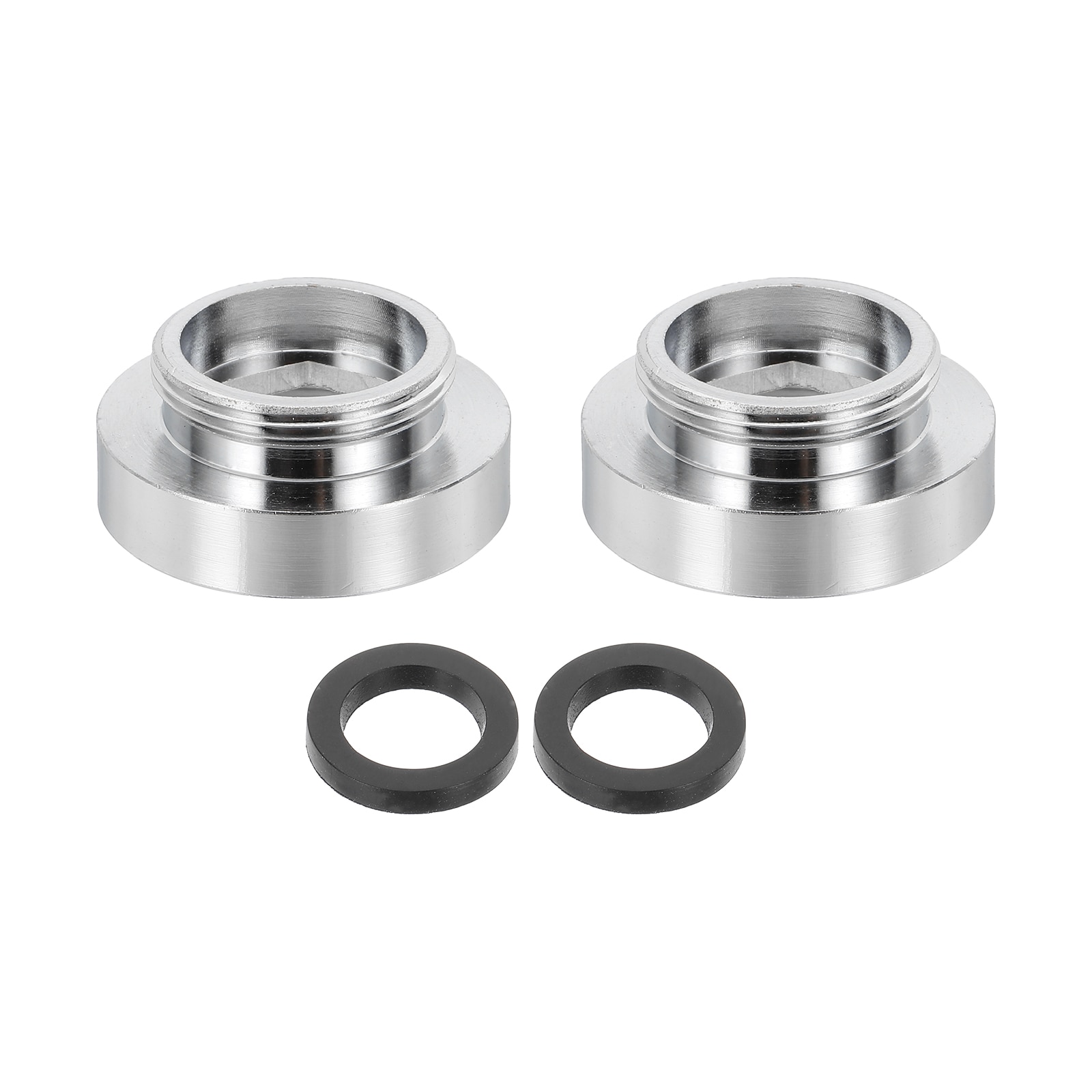 Unique Bargains 2pcs Faucet Aerator Adapter M28 Female to M22 Male with Washer 13mm Length